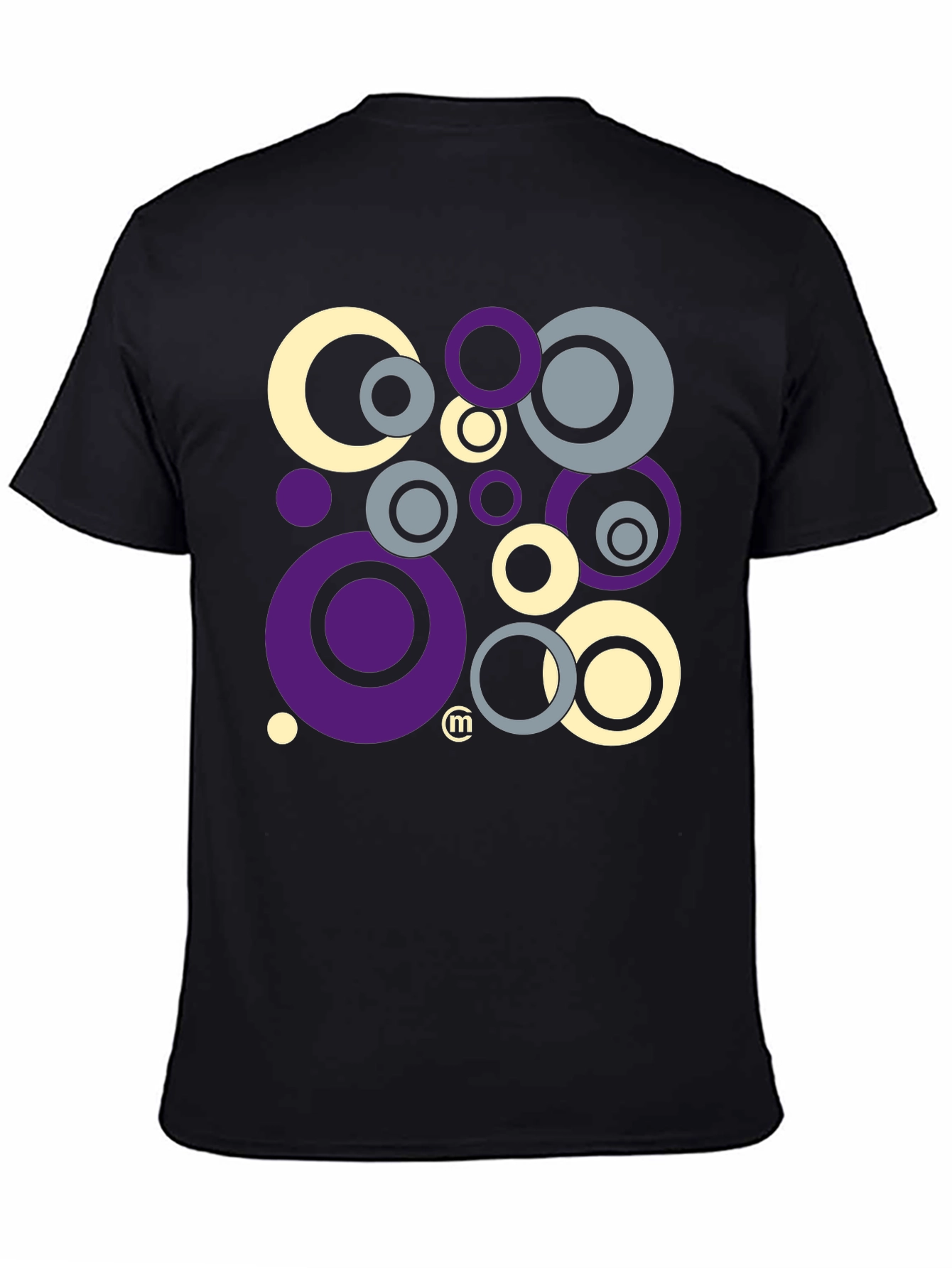 Black Retro Circle Graphic Tee - Black view 4