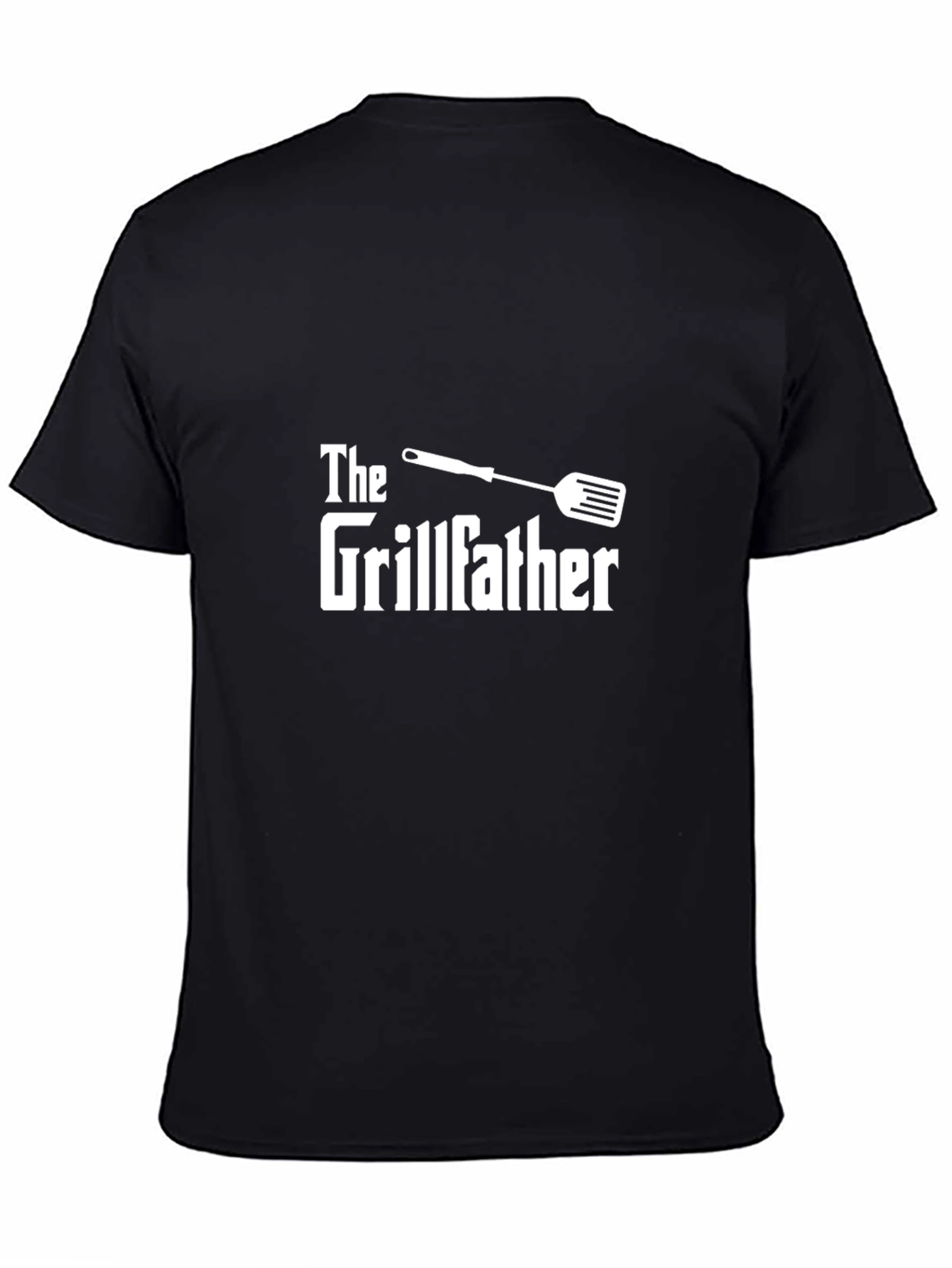 Black The Grillfather T-Shirt - BBQ Master Dad Tee view 4