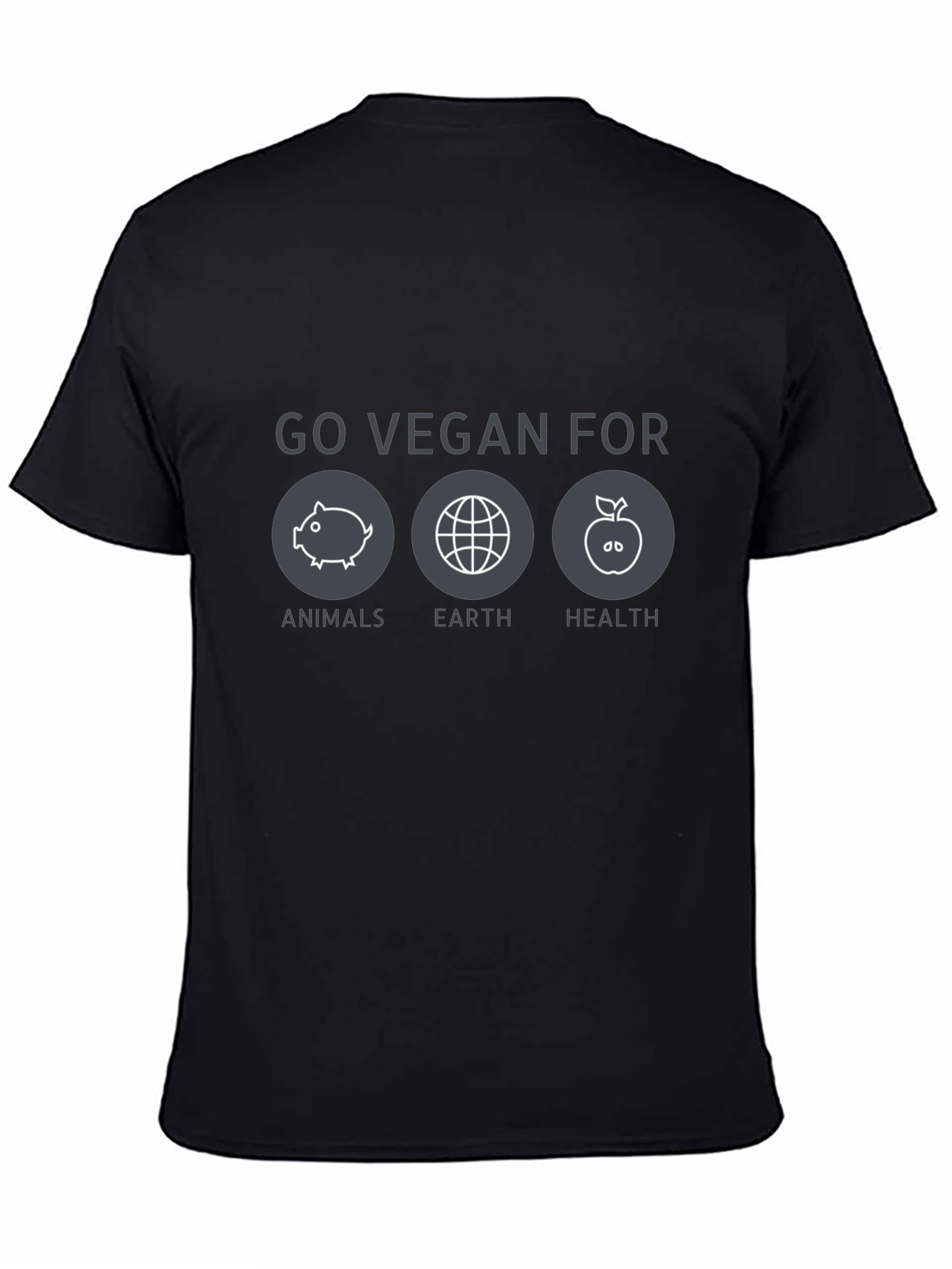 Go Vegan For Animals Earth Health T-Shirt - 4