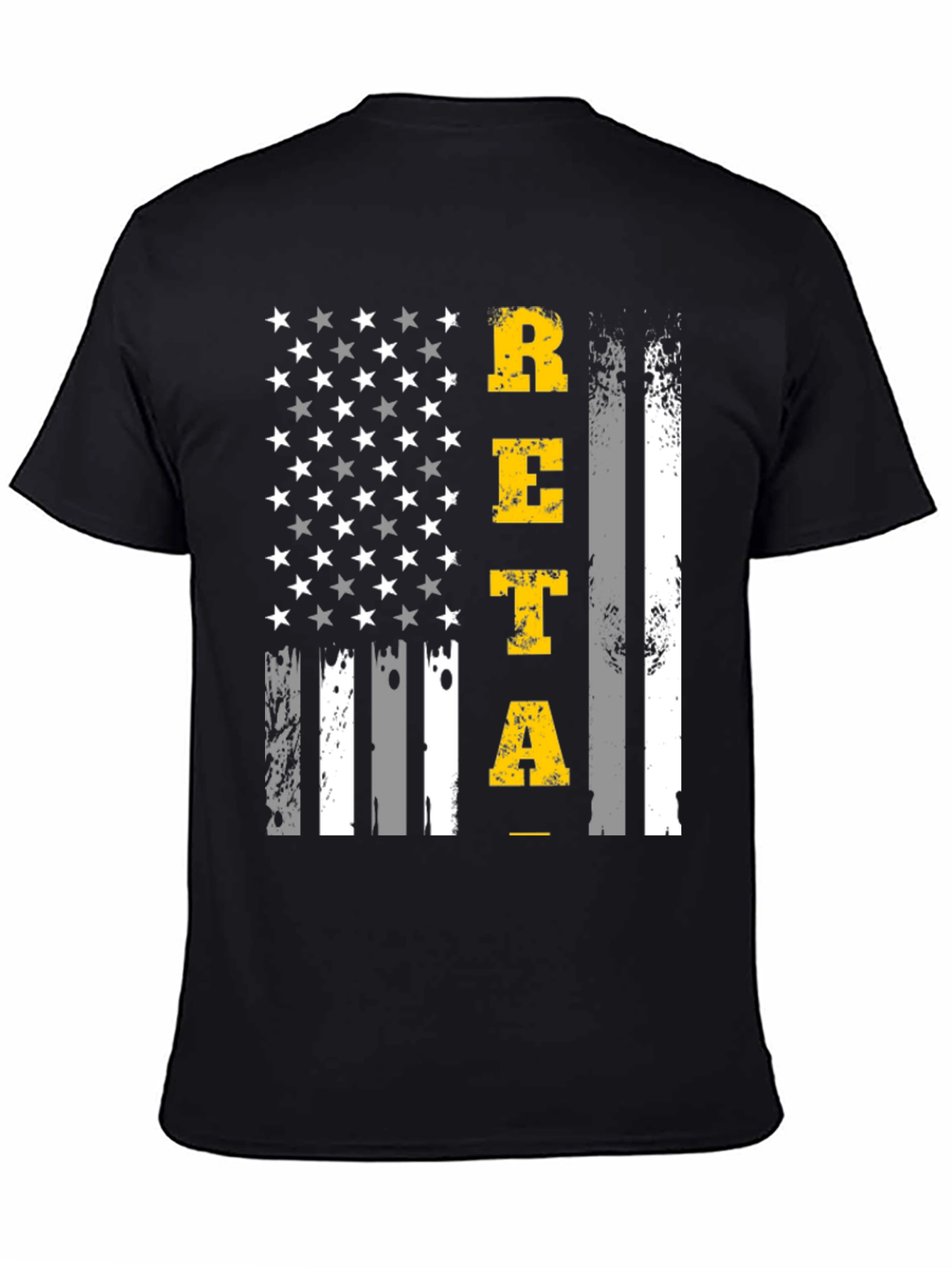 Black Patriotic RETA Graphic T-Shirt - Black view 4