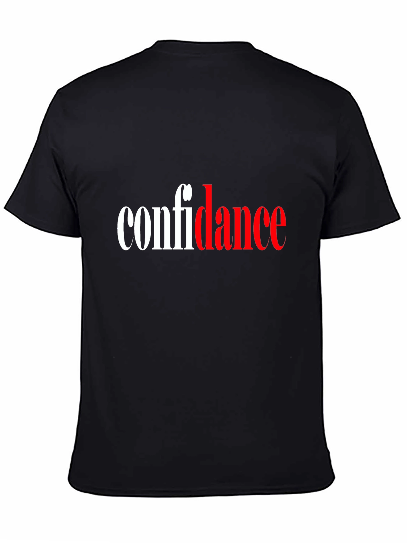 Black Confidence T-Shirt - Black Cotton Blend view 4