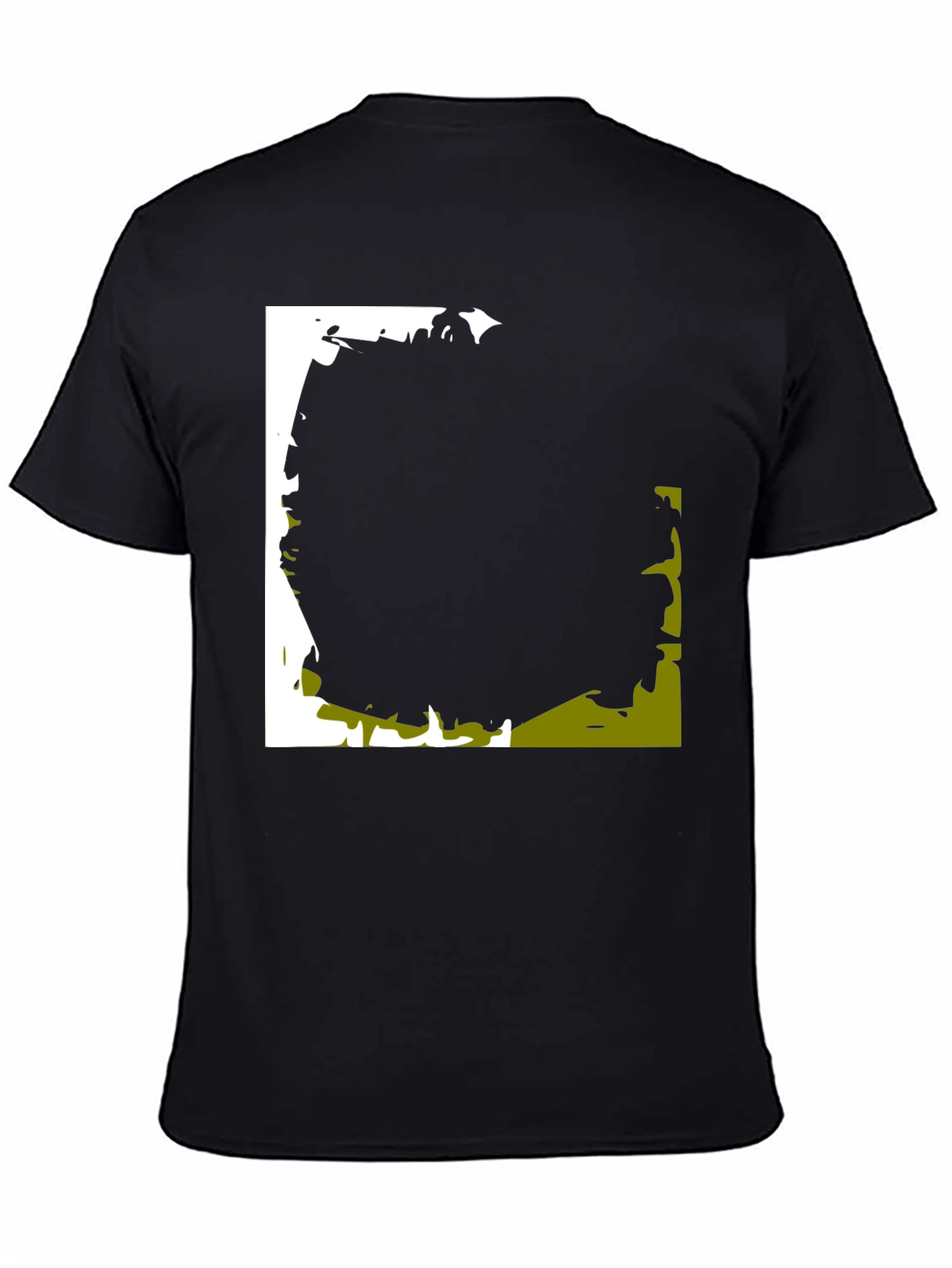 Black Abstract Graphic Black T-Shirt view 4