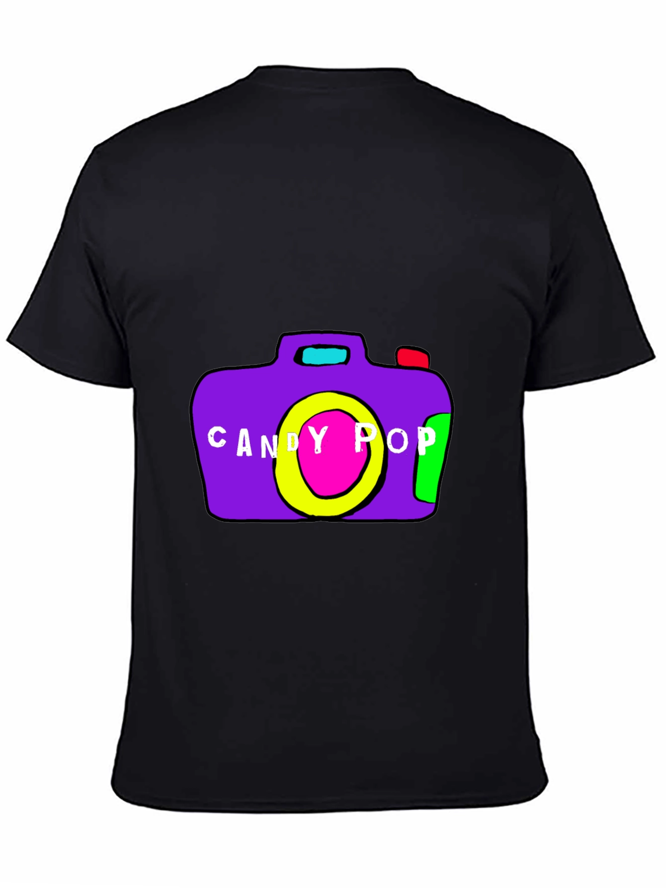 Black Candy Pop Camera Graphic Tee - Black view 4