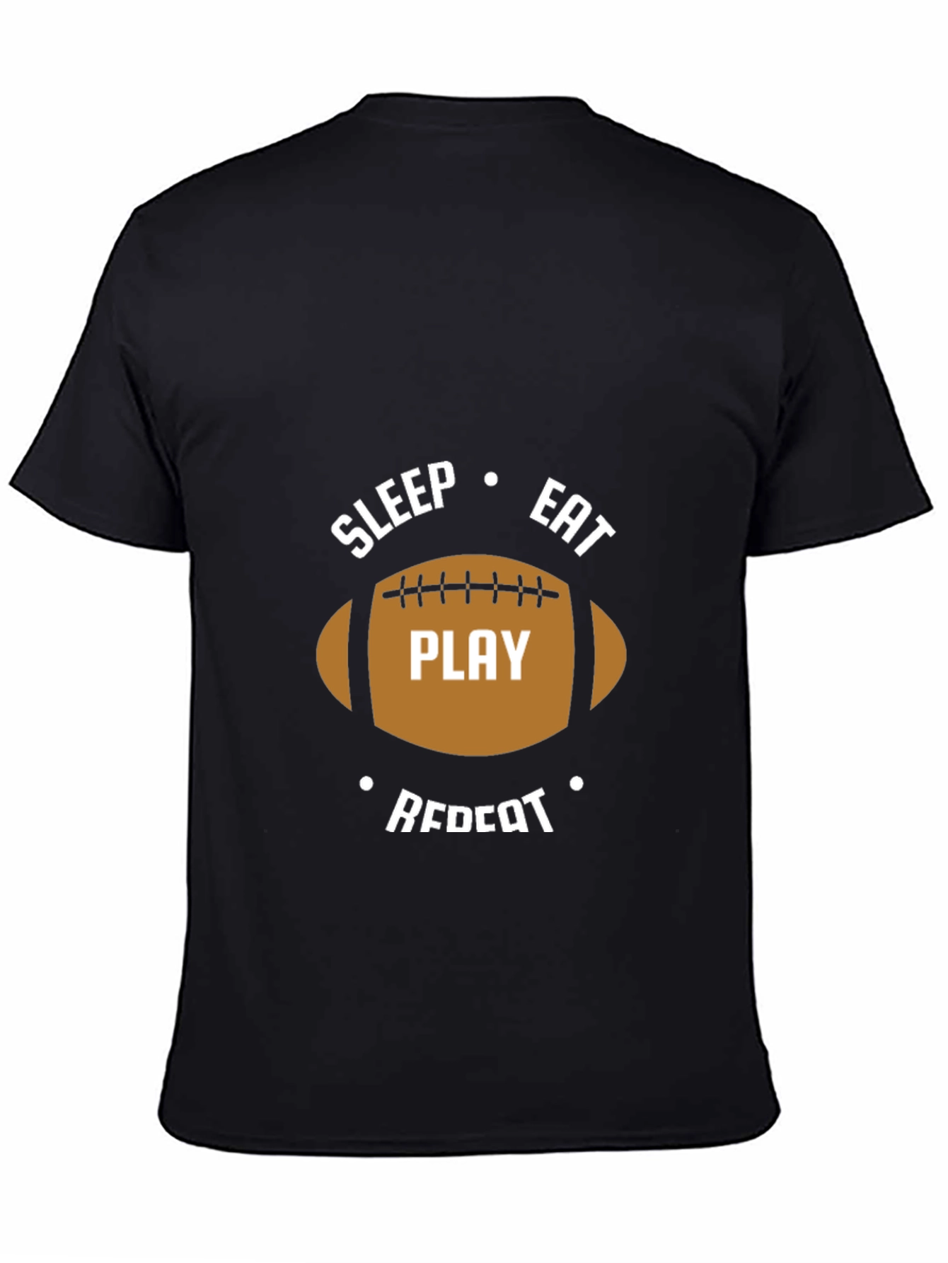 Black Sleep Eat Play Repeat Graphic Tee view 4