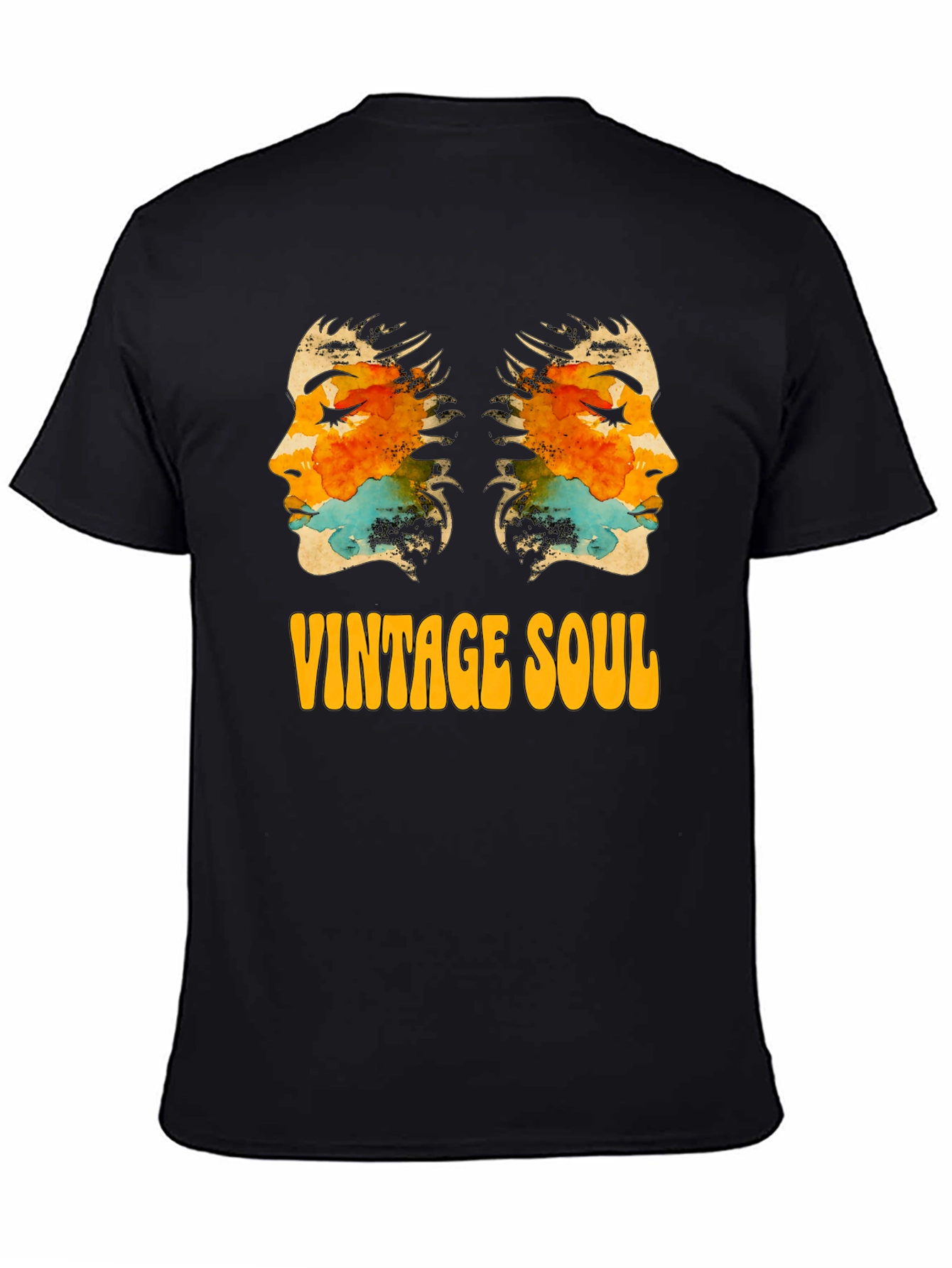 Black Vintage Soul Graphic Tee - Stylish Unisex T-Shirt view 4