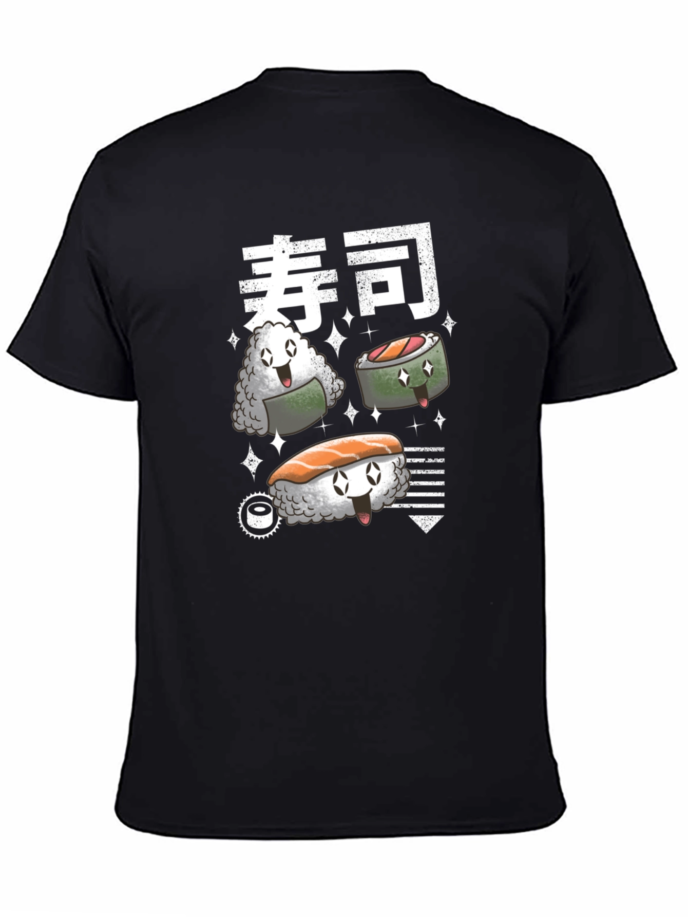 Black Sushi Squad T-Shirt - Kawaii Foodie Fashion view 4
