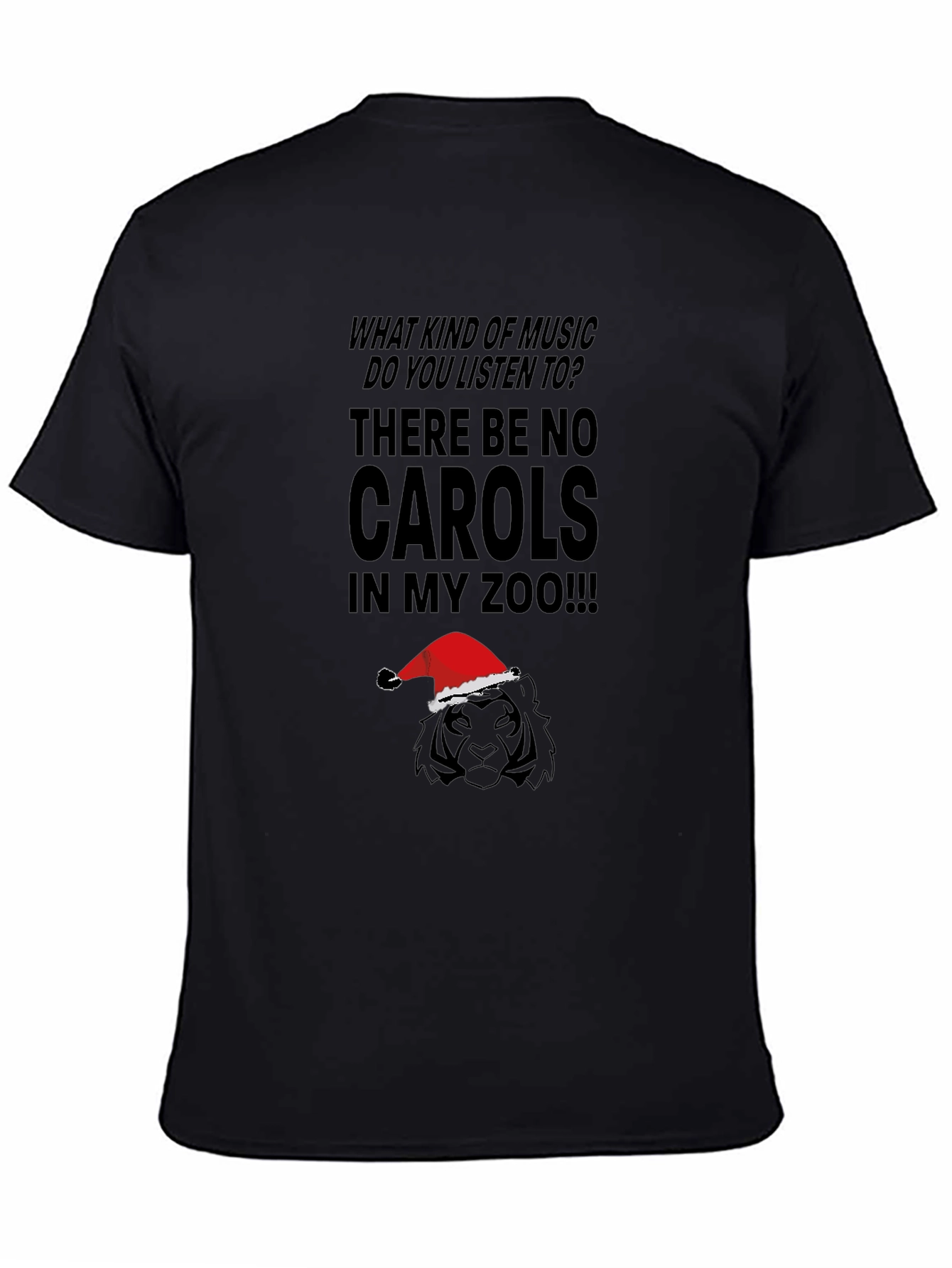 Black Funny Music Lover Christmas T-Shirt view 4