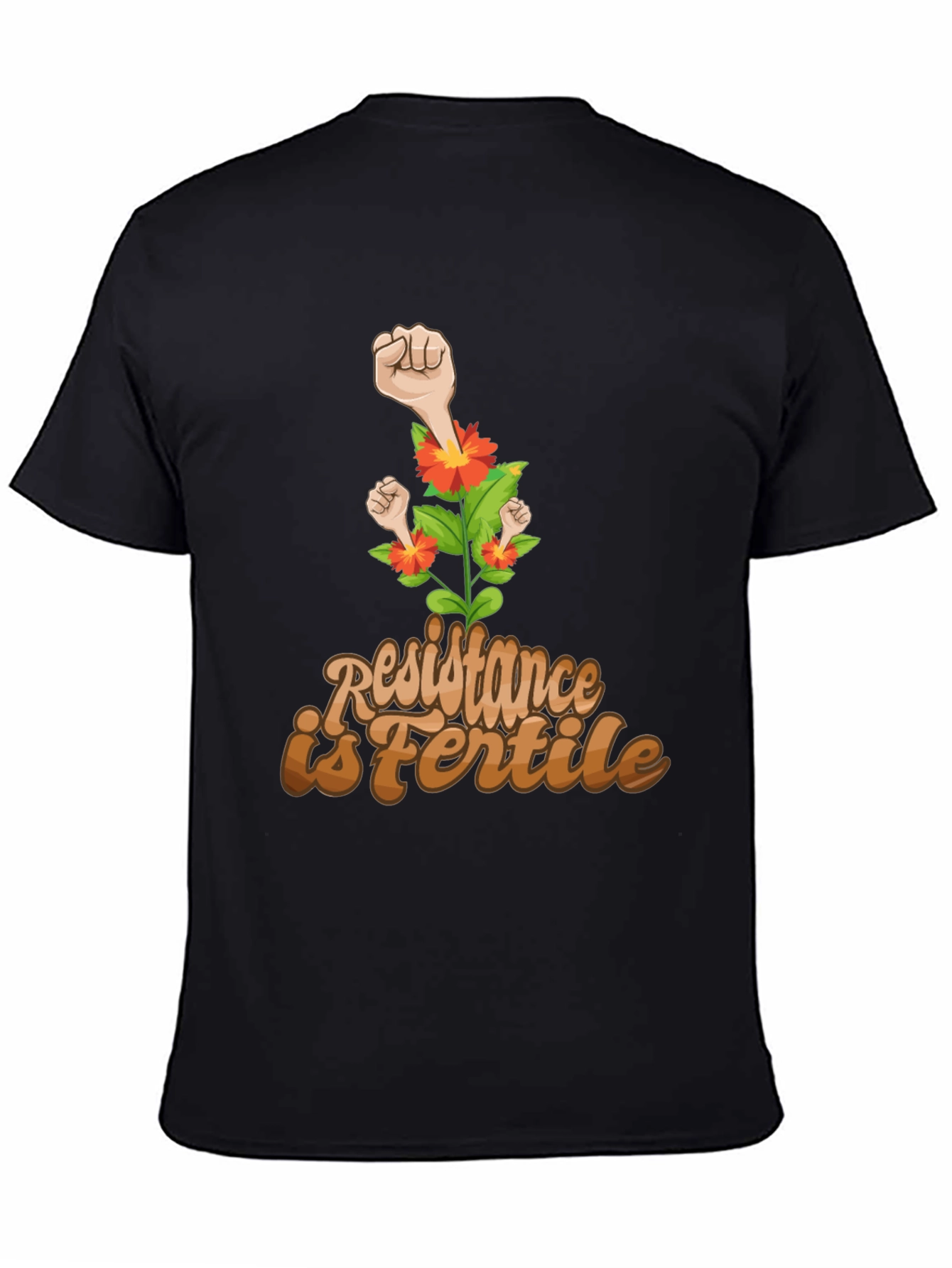 Black Resistance Is Fertile Graphic Tee view 4