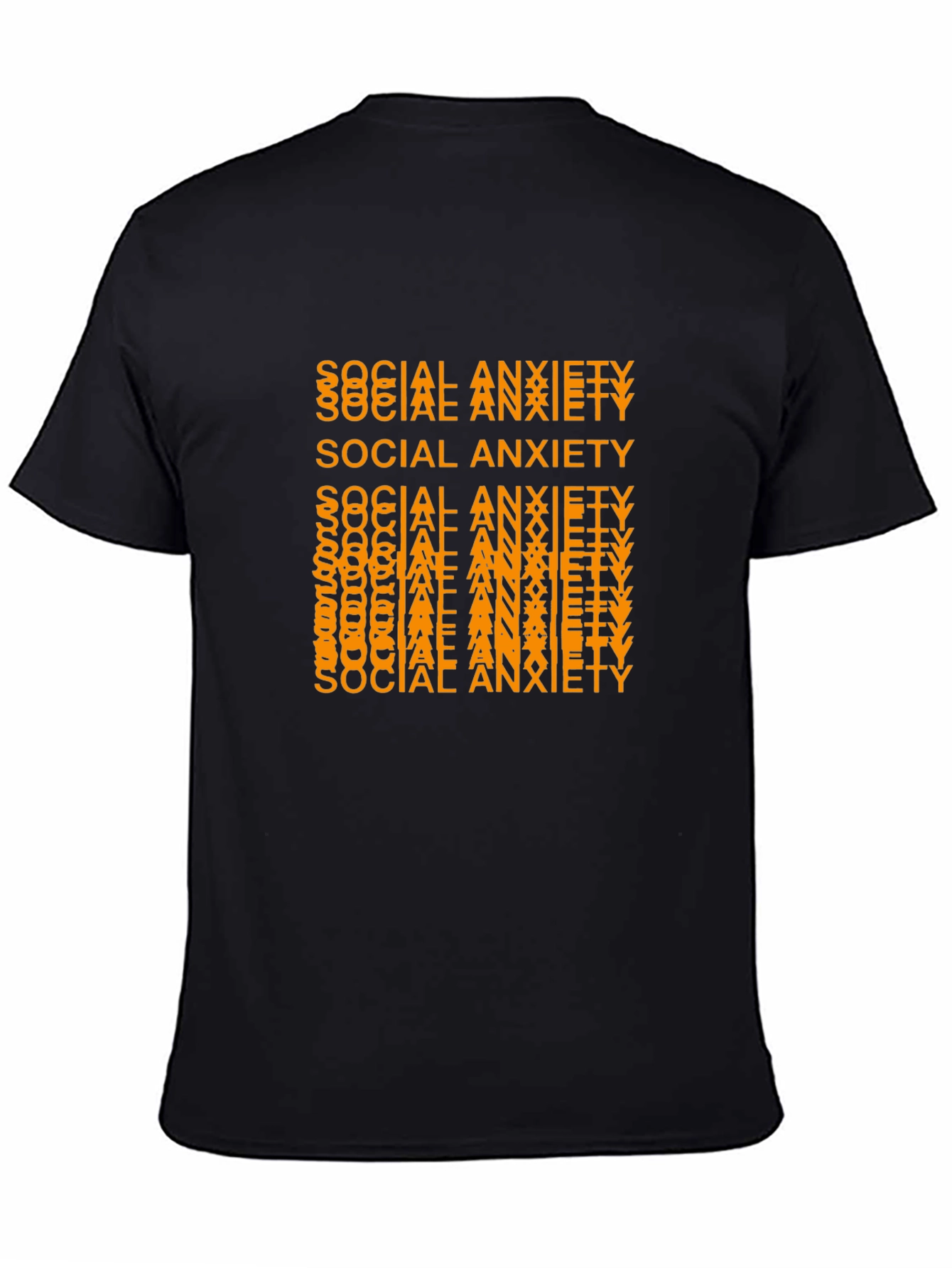 Black Social Anxiety Graphic Tee - Trendy Statement Shirt view 4
