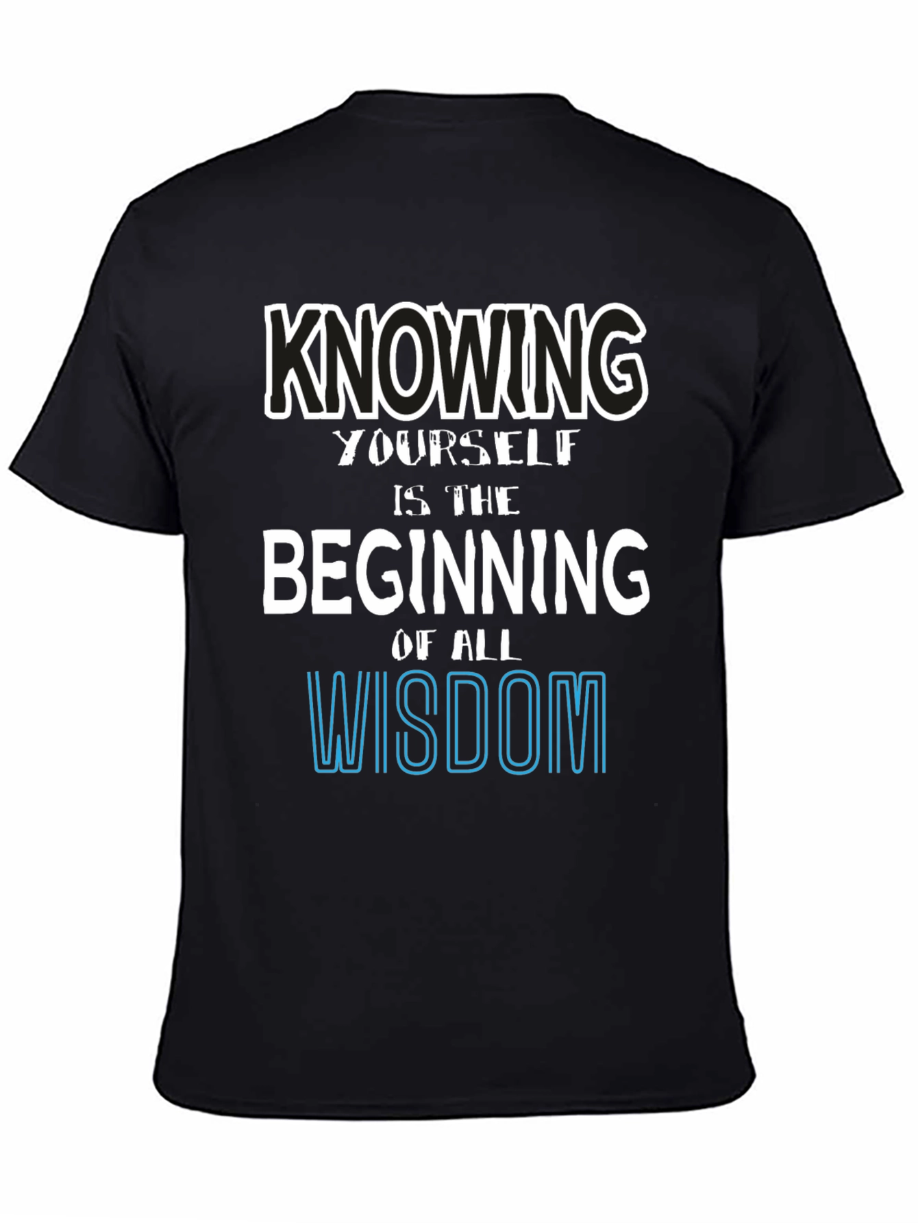 Black Knowing Yourself Wisdom Graphic Tee view 4