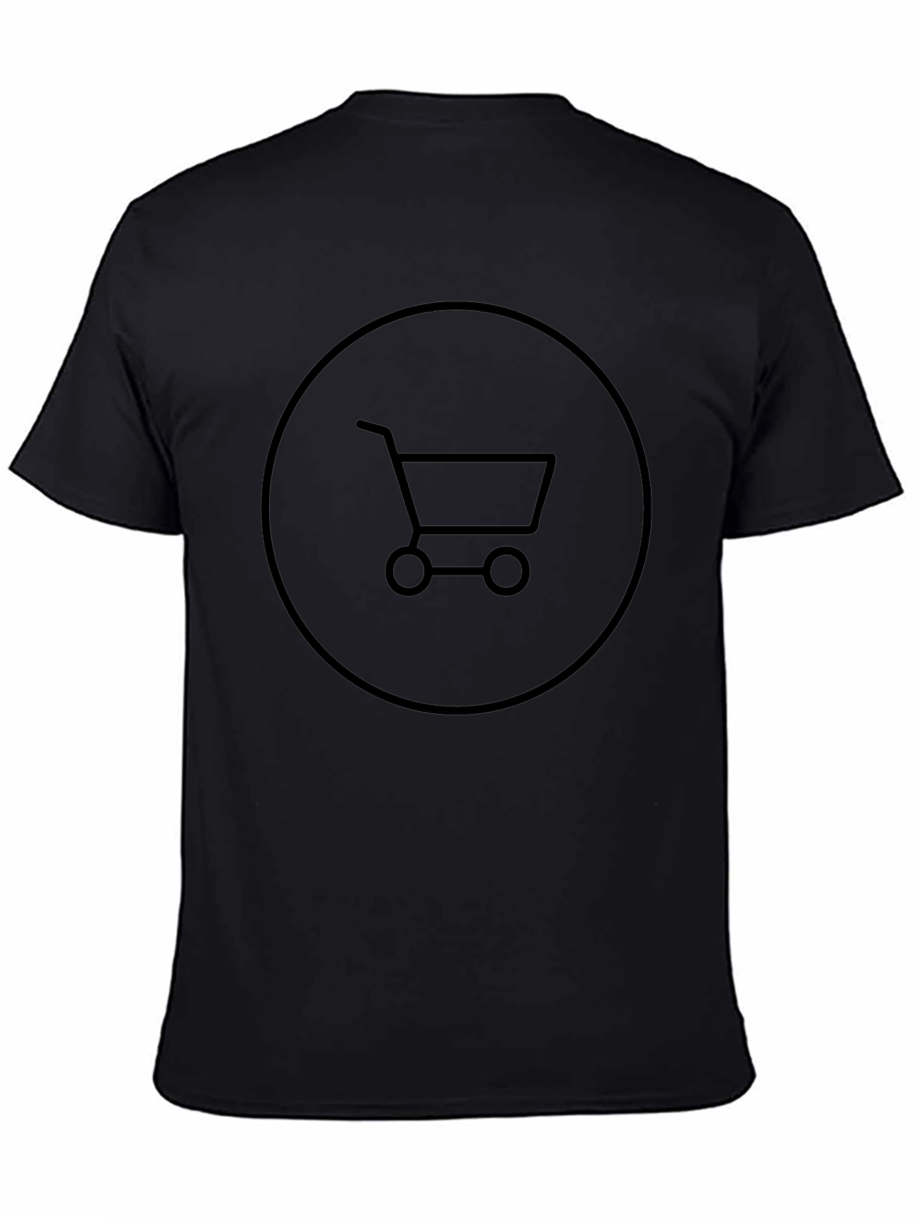 Shopping Cart Graphic Tee - Black Cotton Comfort - 4