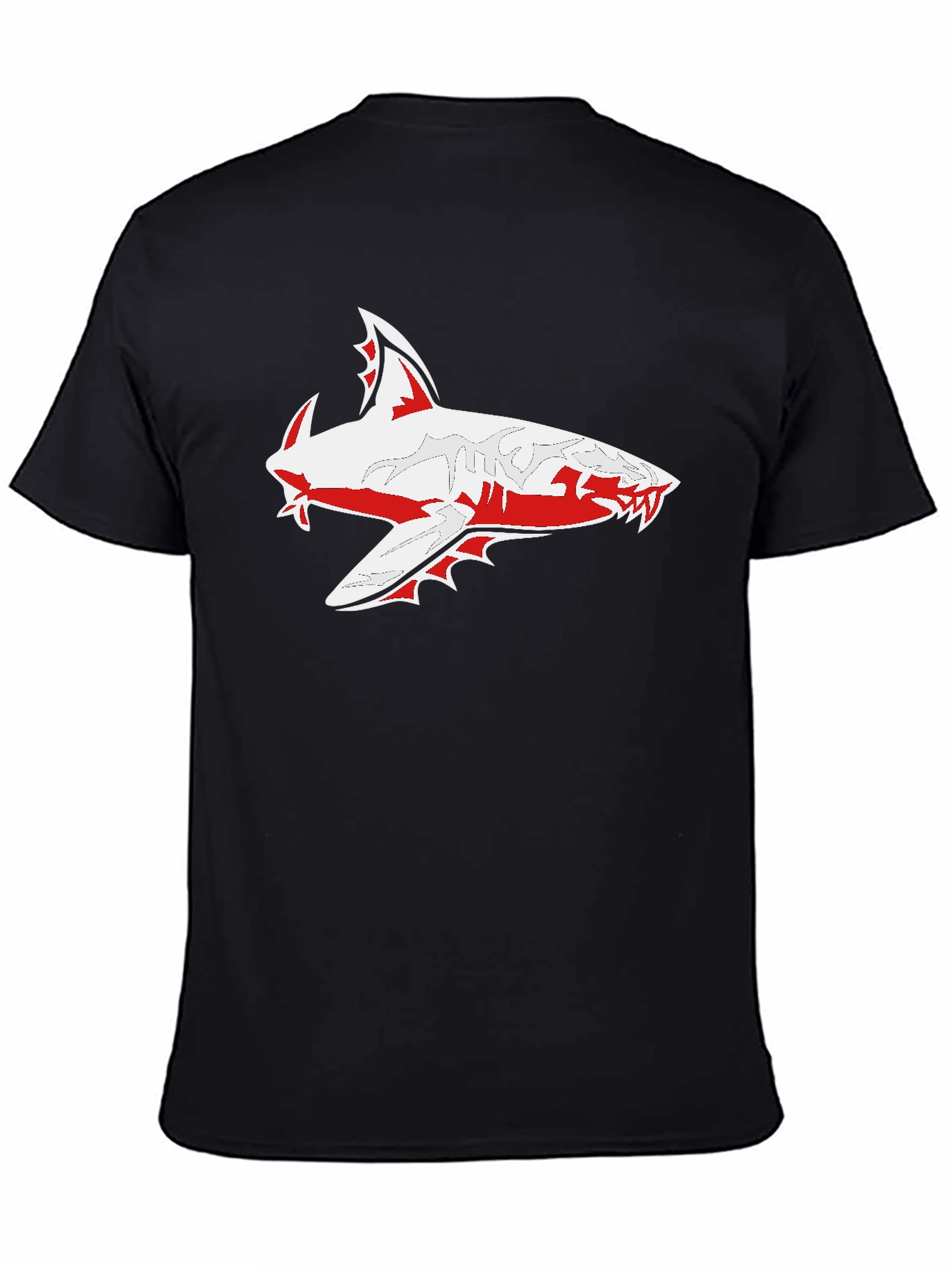 Black Shark Graphic Black Tee - Bold and Stylish view 4