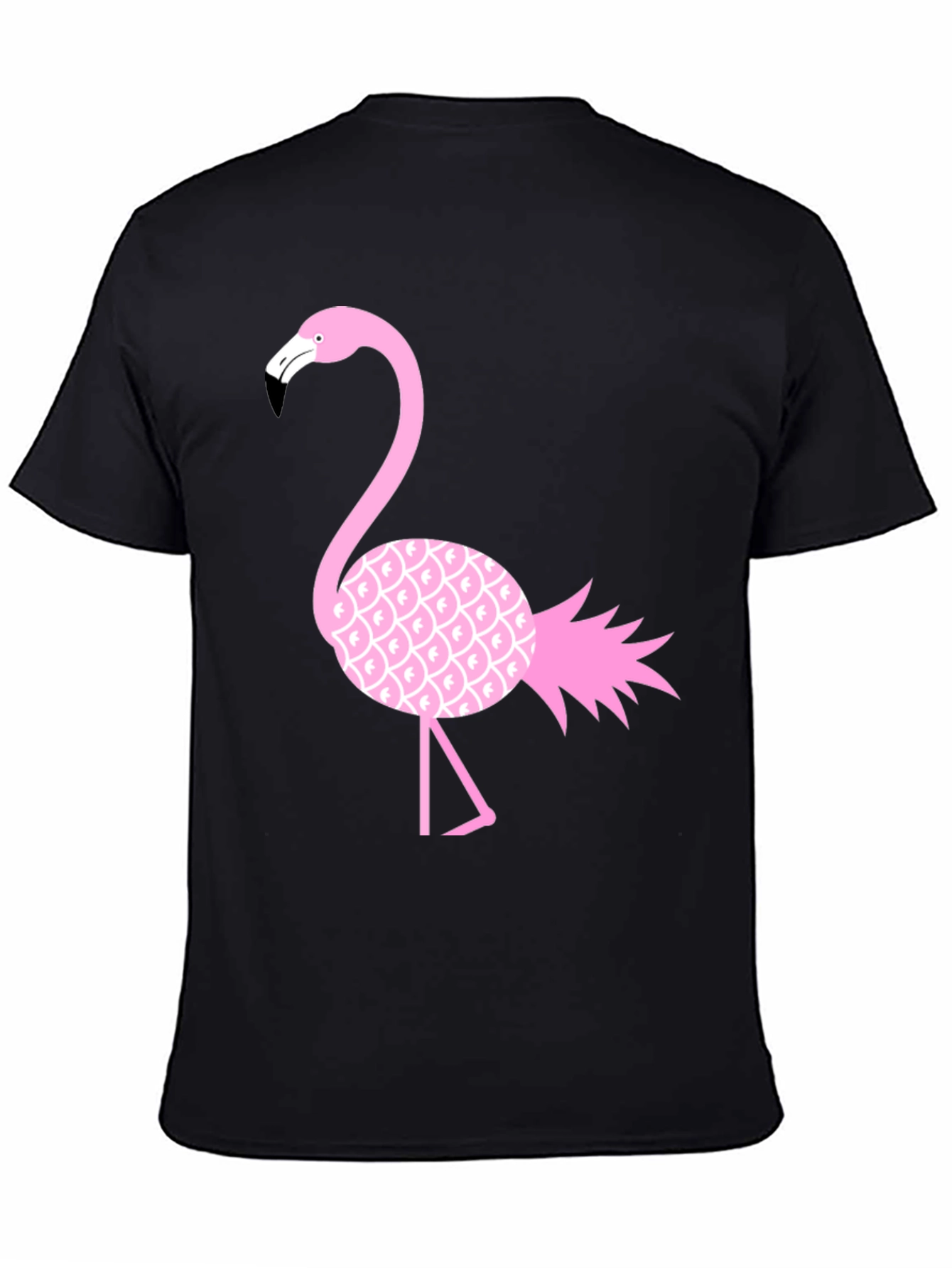 Black Black Flamingo Pineapple T-Shirt view 4
