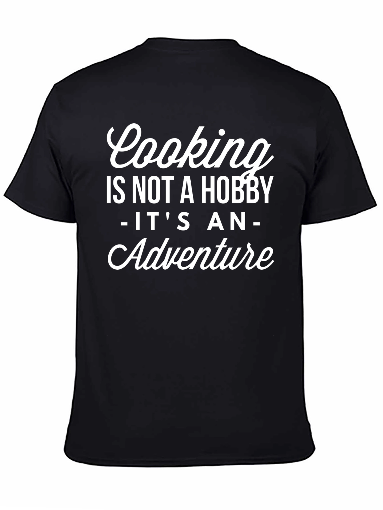 Black Cooking is Not a Hobby - Black T-Shirt view 4