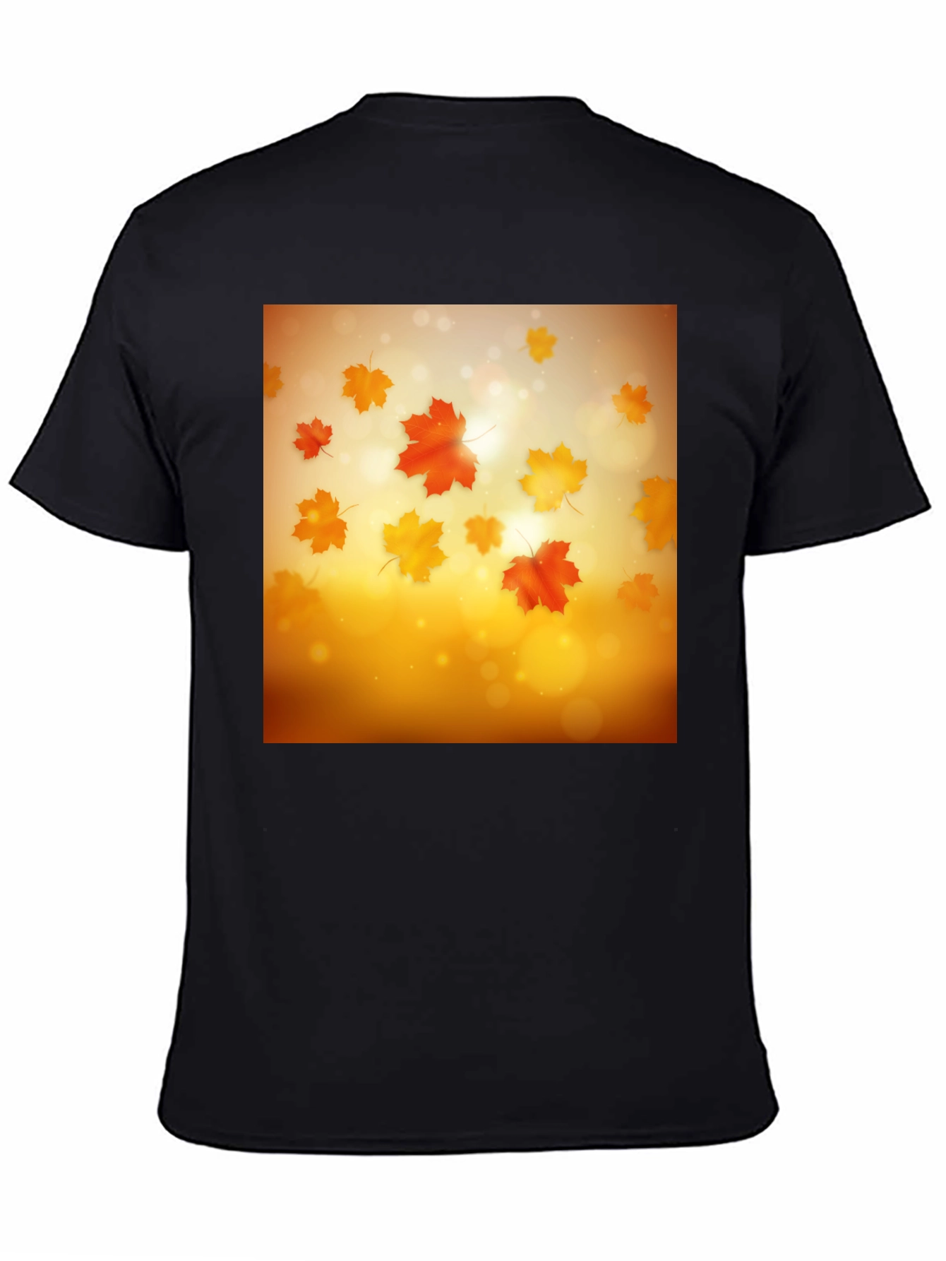 Black Autumn Leaves T-Shirt - Seasonal Style view 4