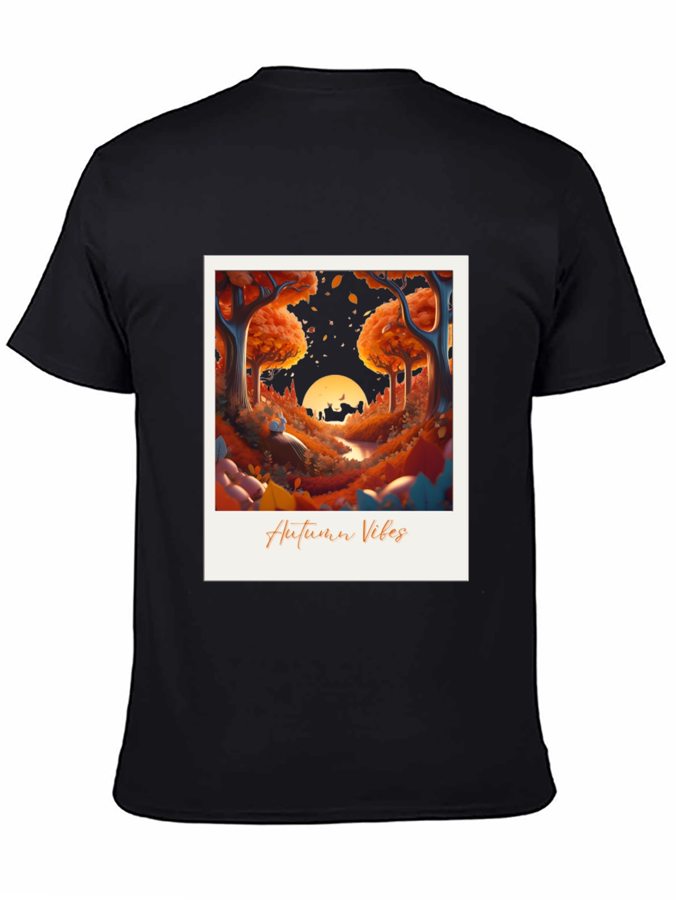 Black Autumn Vibes T-Shirt view 4