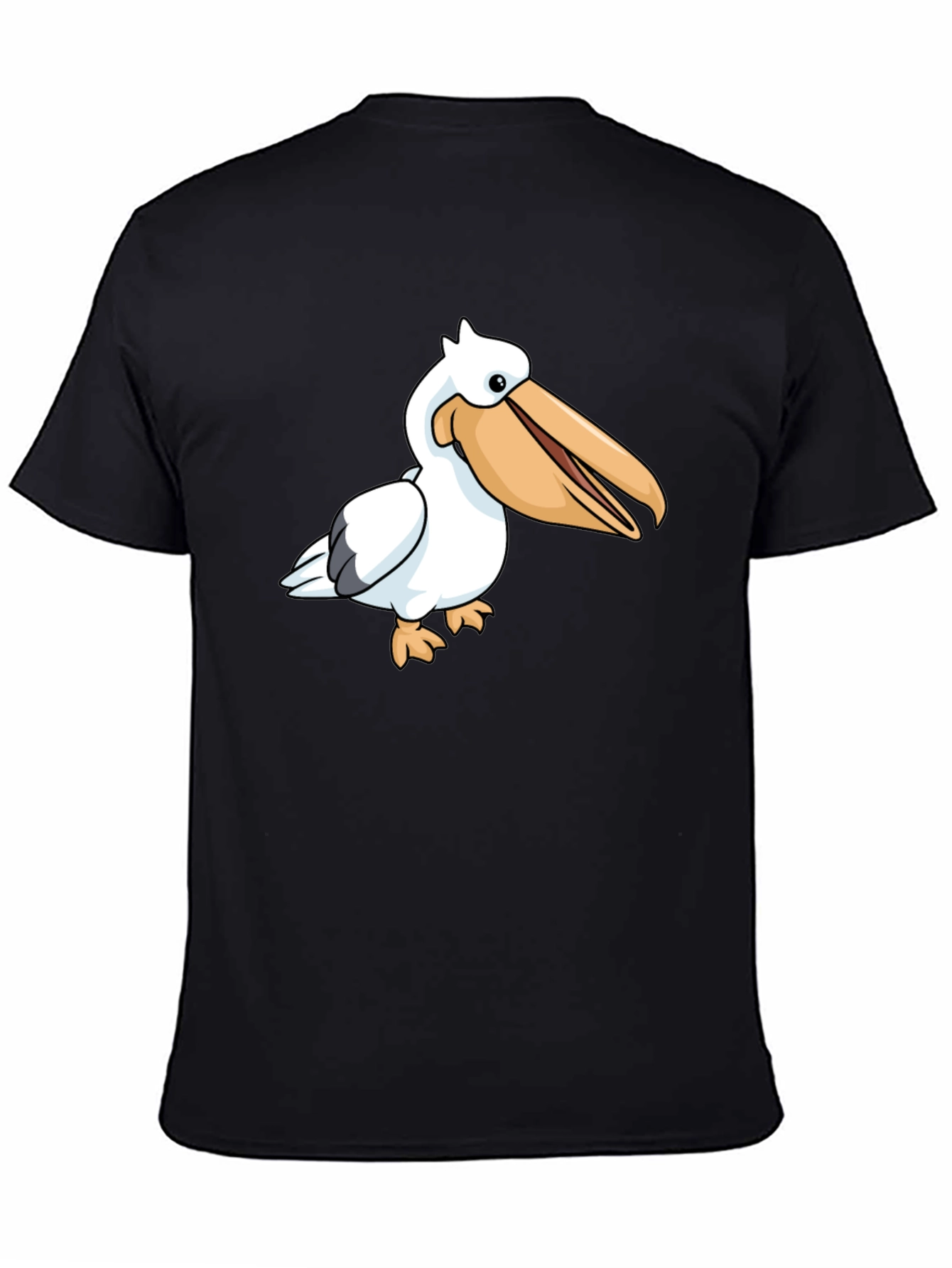 Black Pelican Graphic Tee - Black Cotton T-Shirt view 4