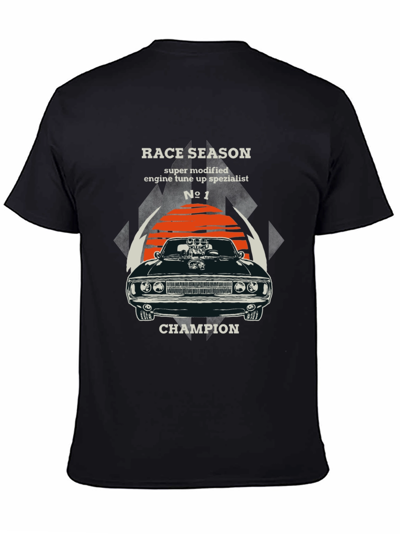 Black Race Season Champion Graphic T-Shirt view 4