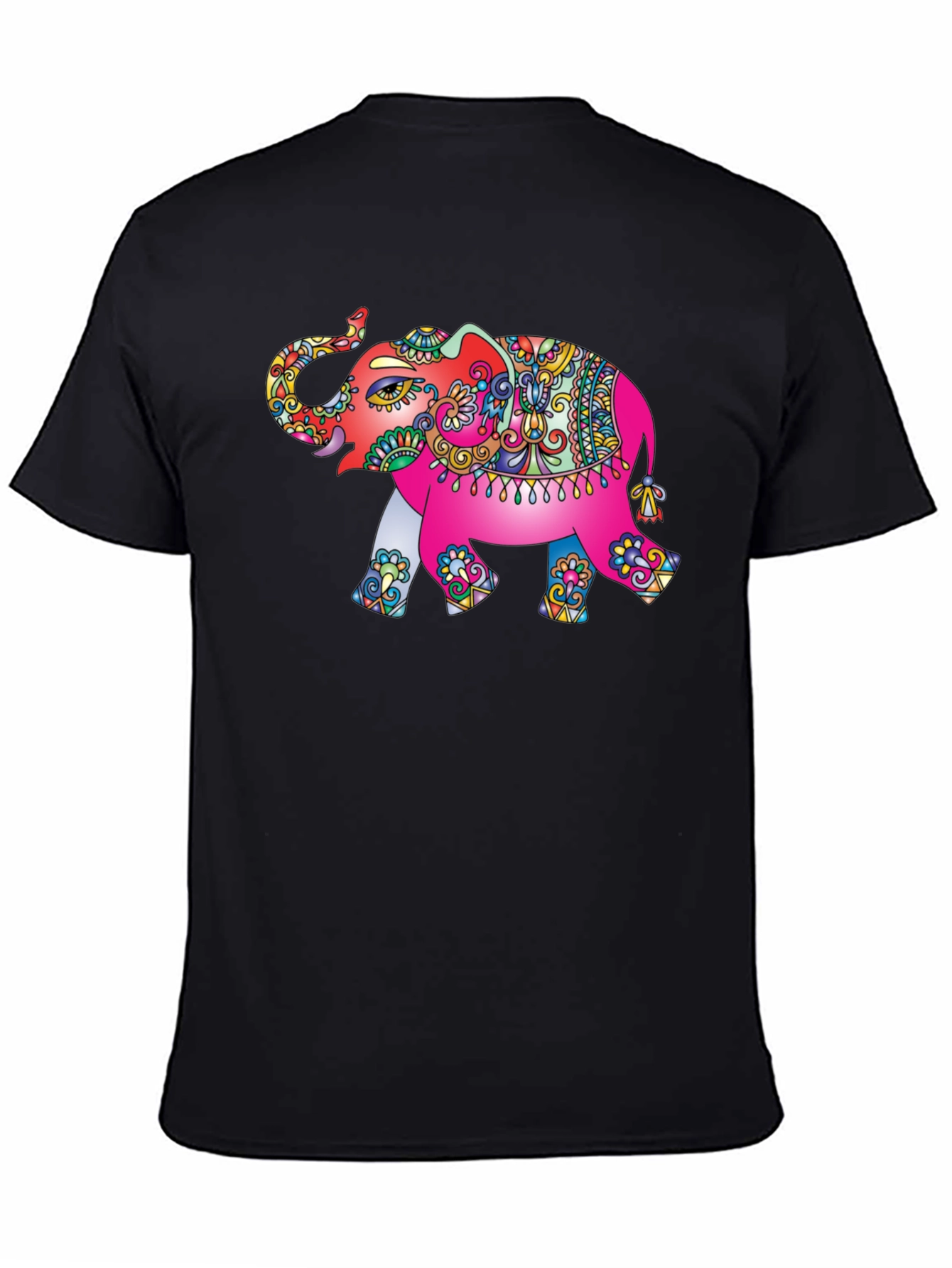 Black Elephant Graphic Tee - Vibrant Design view 4