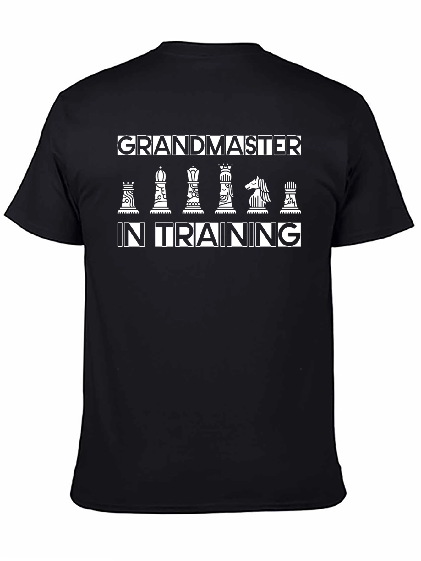 Black Grandmaster in Training T-Shirt - Chess Lover Tee view 4