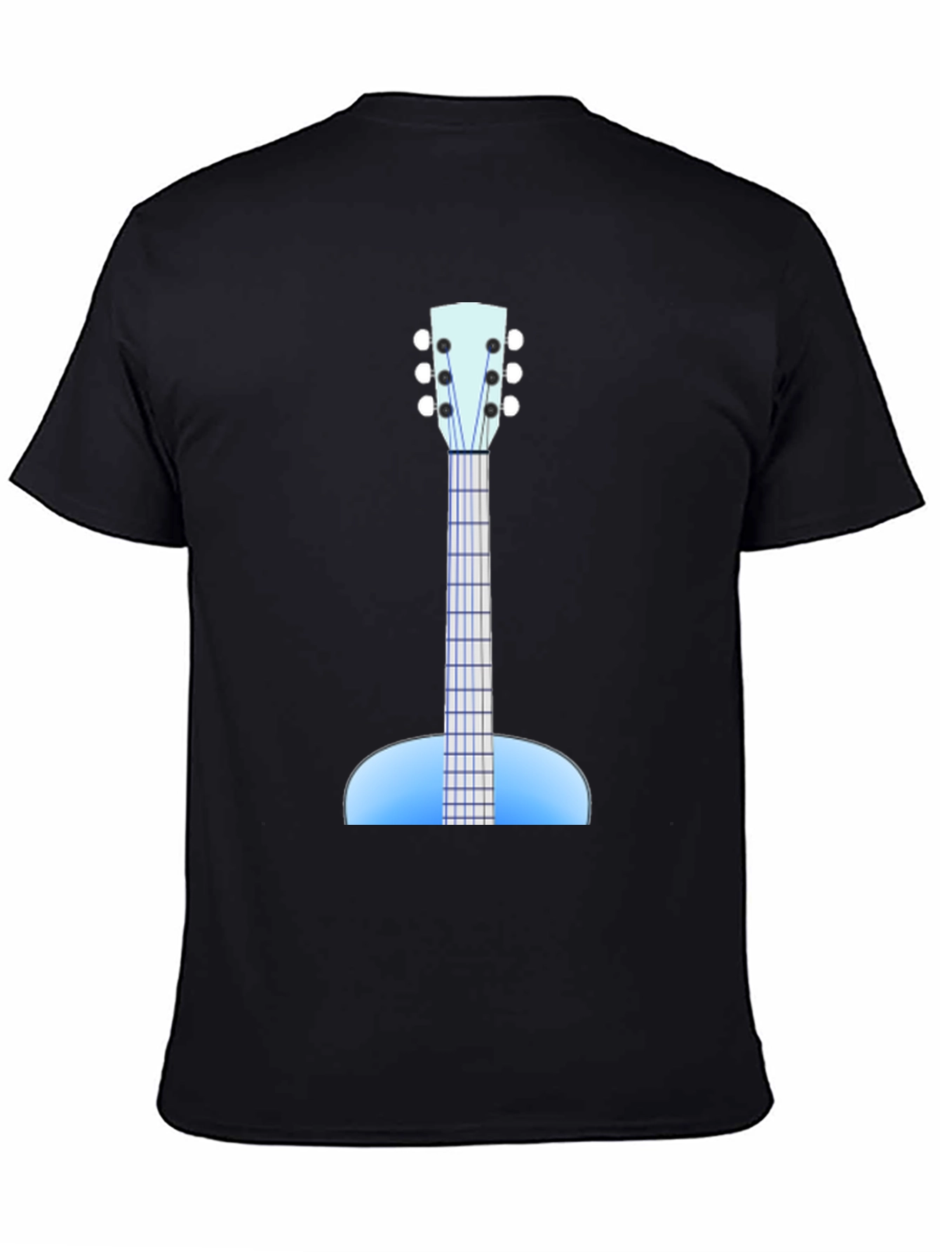 Black Guitar Graphic Black Tee - Music Lover's Apparel view 4