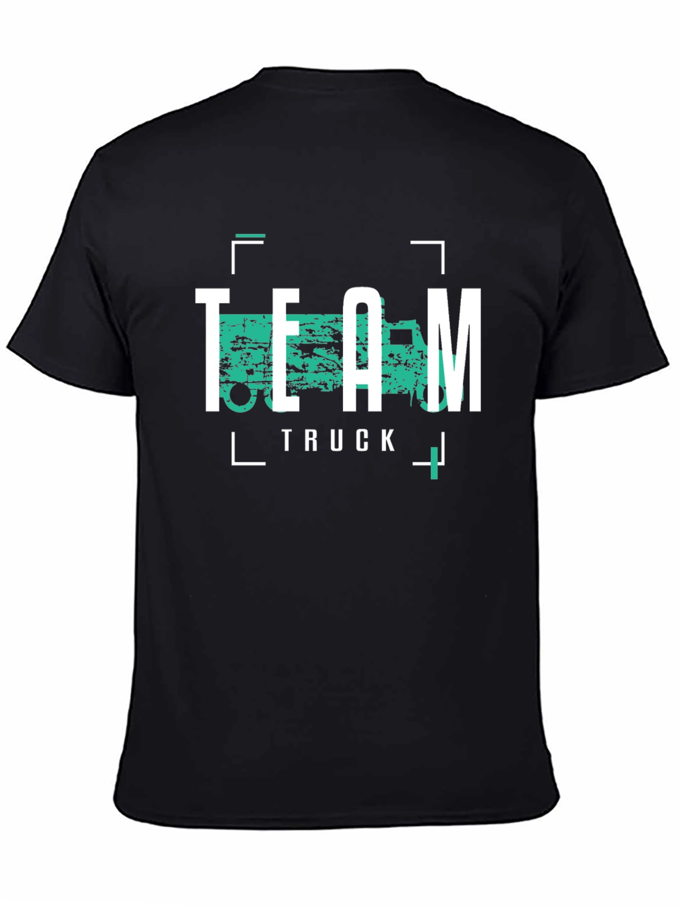 Black Team Truck Graphic Tee - Cool Black T-Shirt view 4