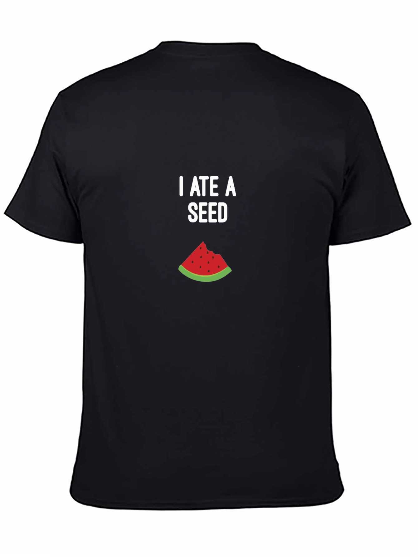 Black I Ate A Seed T-Shirt - Funny Watermelon Graphic Tee view 4