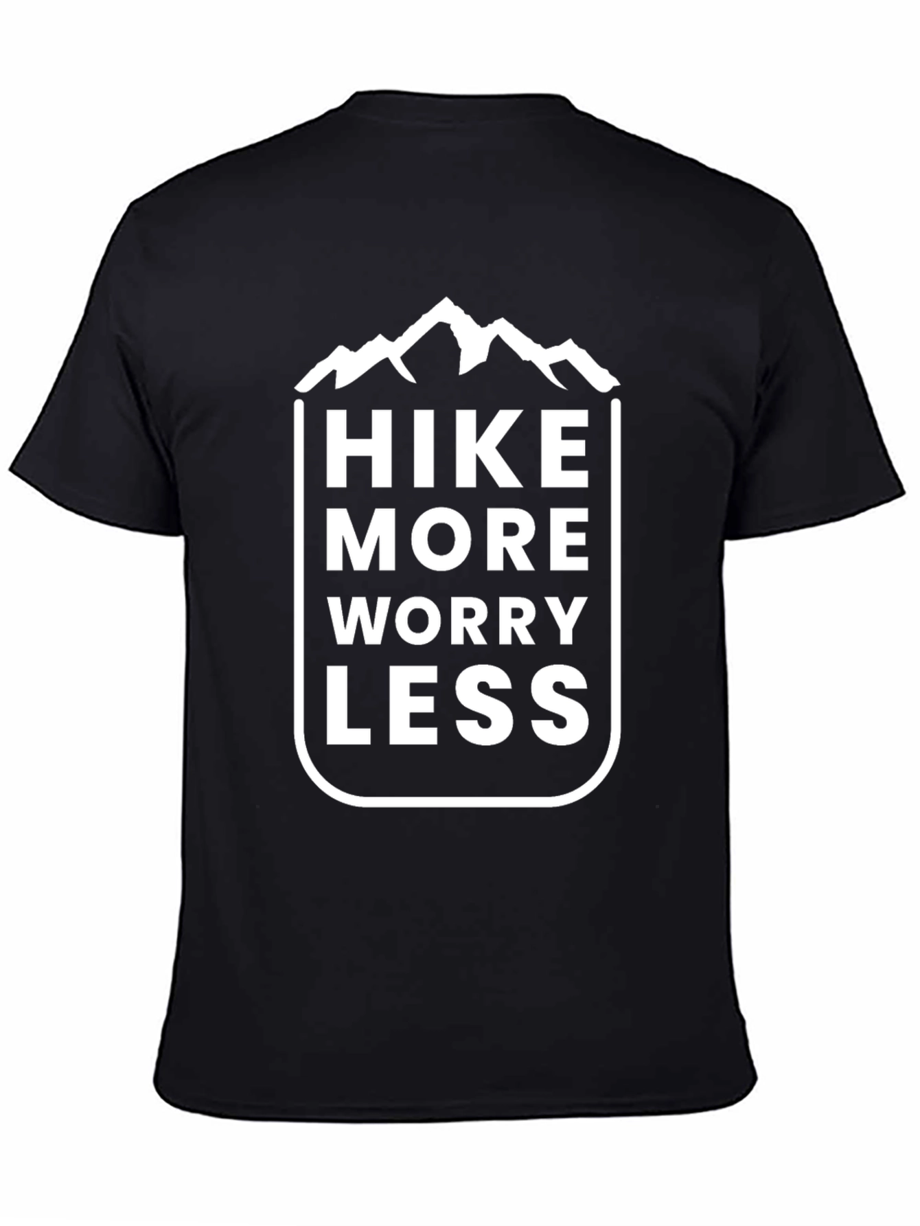 Black Hike More Worry Less Graphic Tee view 4