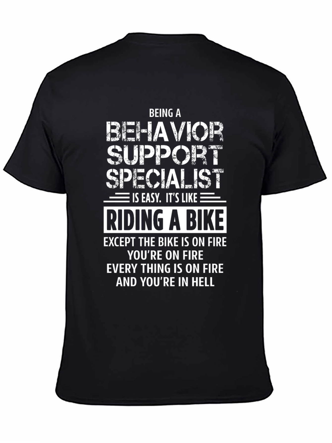 Black Behavior Support Specialist T-Shirt view 4