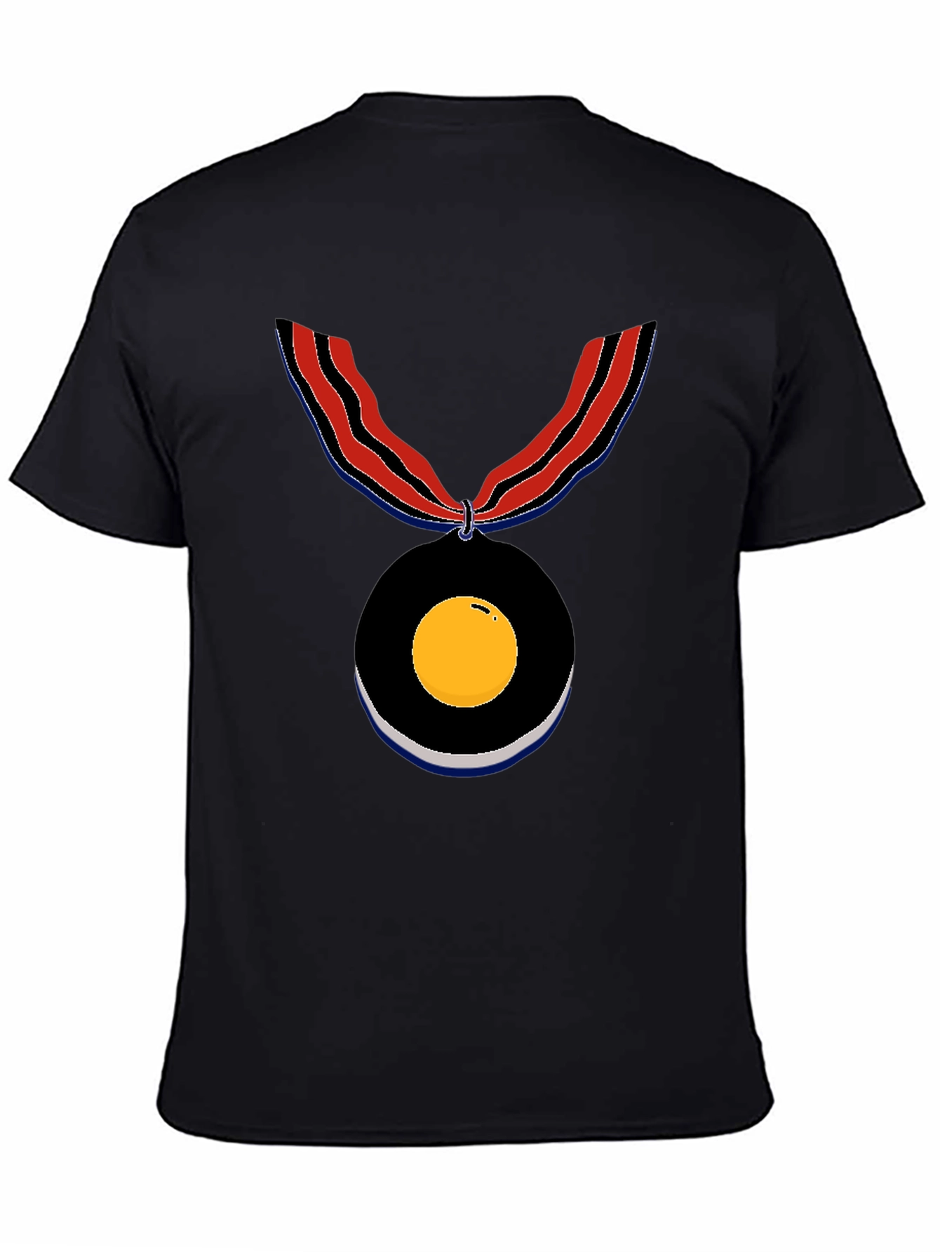 Black Novelty Medal Graphic Tee - Unique Design view 4