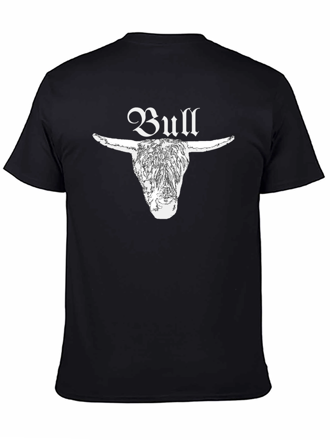 Black Bull Graphic Tee - Black Cotton T-Shirt view 4