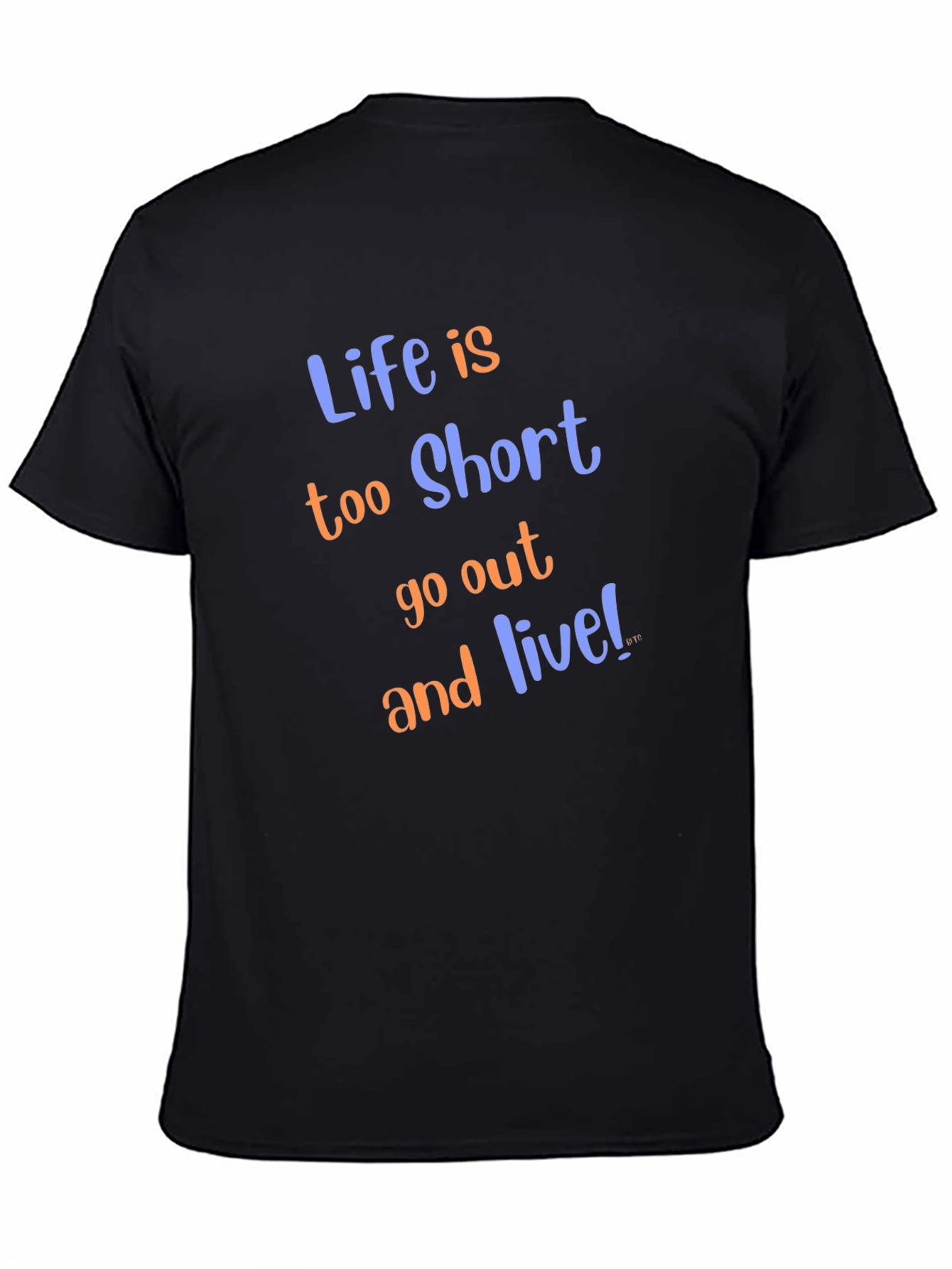 Black Life Is Too Short Graphic Tee view 4