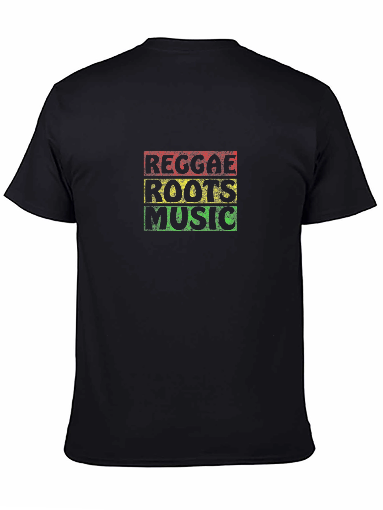 Black Reggae Roots Music T-Shirt - Rastafarian Style view 4