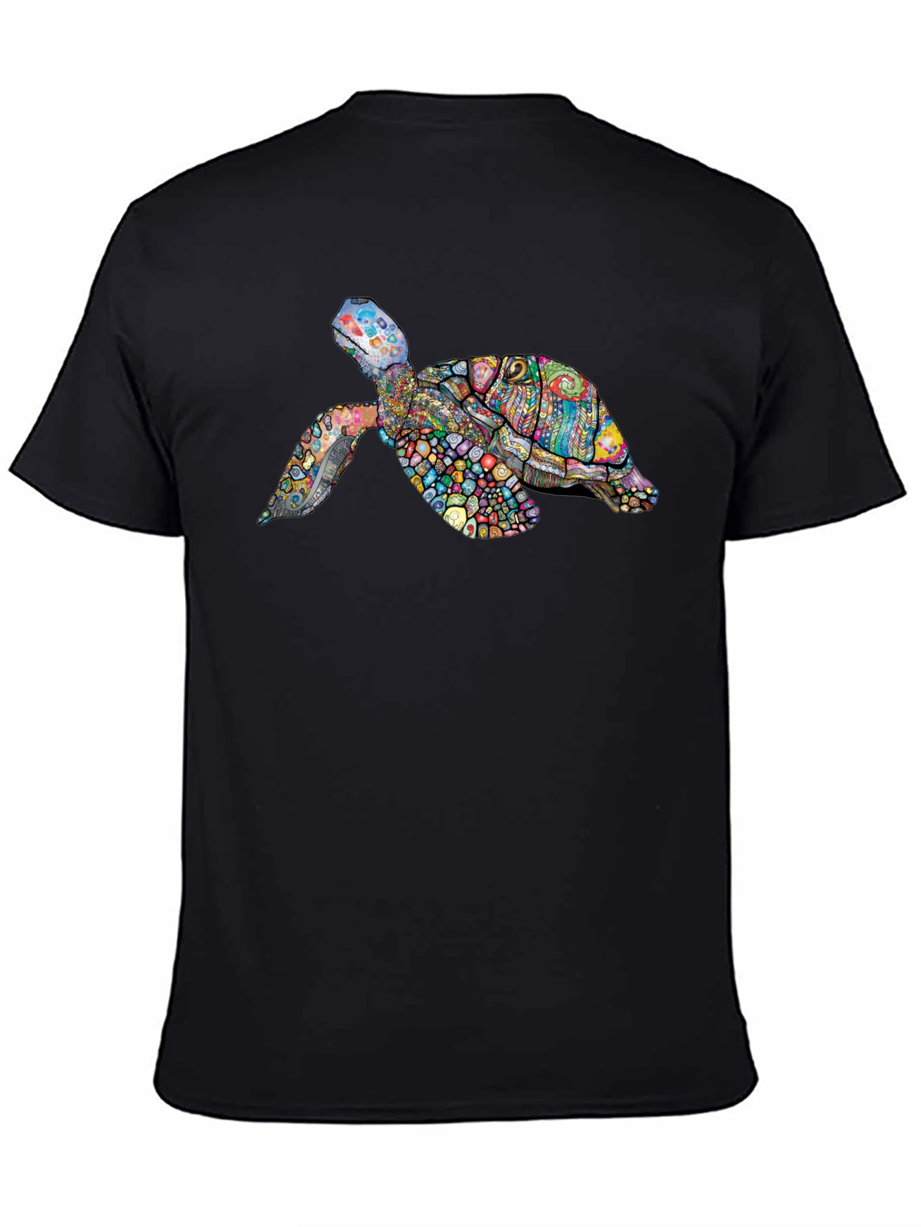 Black Turtle Graphic Print Black Tee view 4