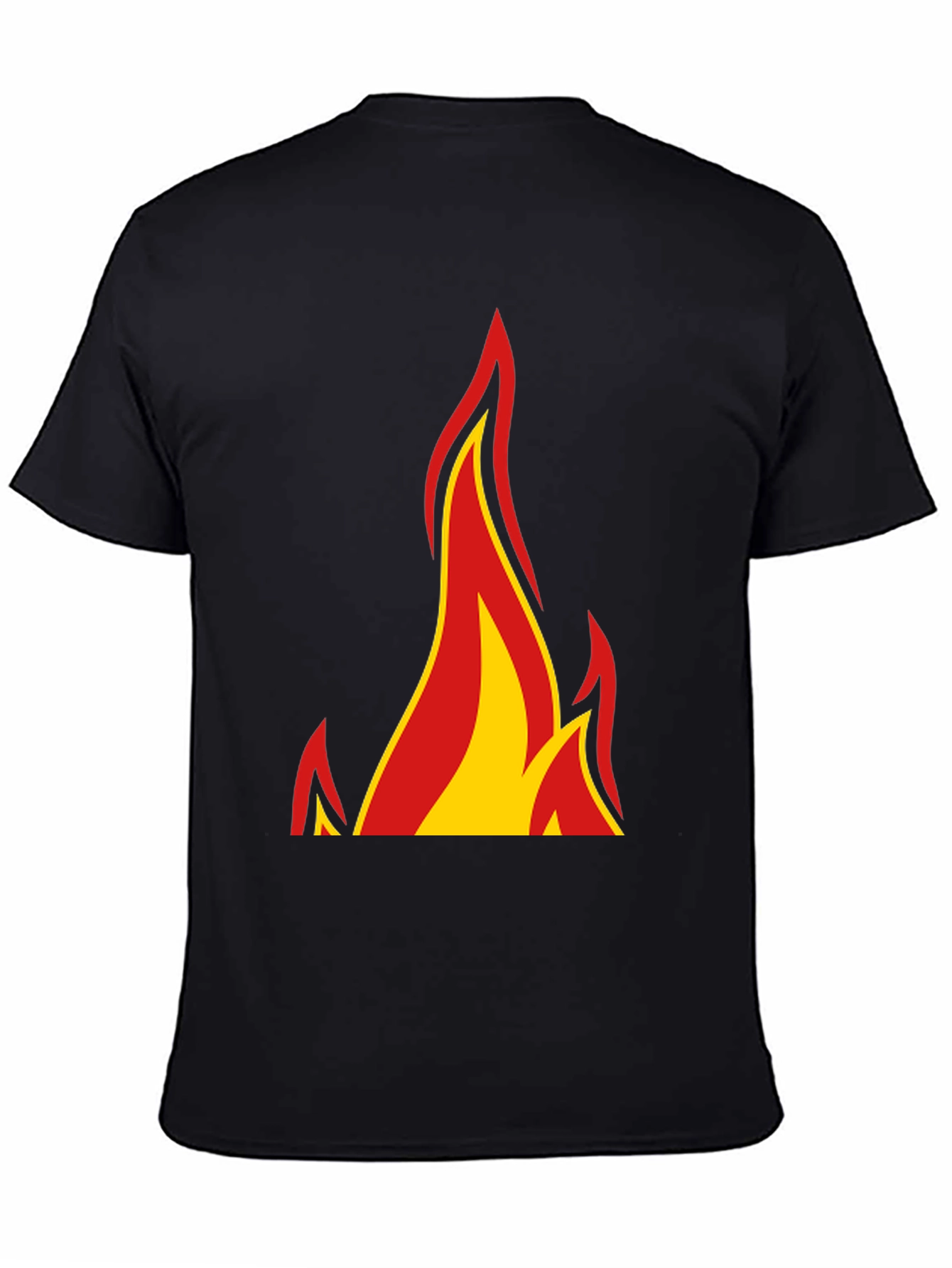 Black Flame Graphic Black T-Shirt - Bold & Stylish view 4