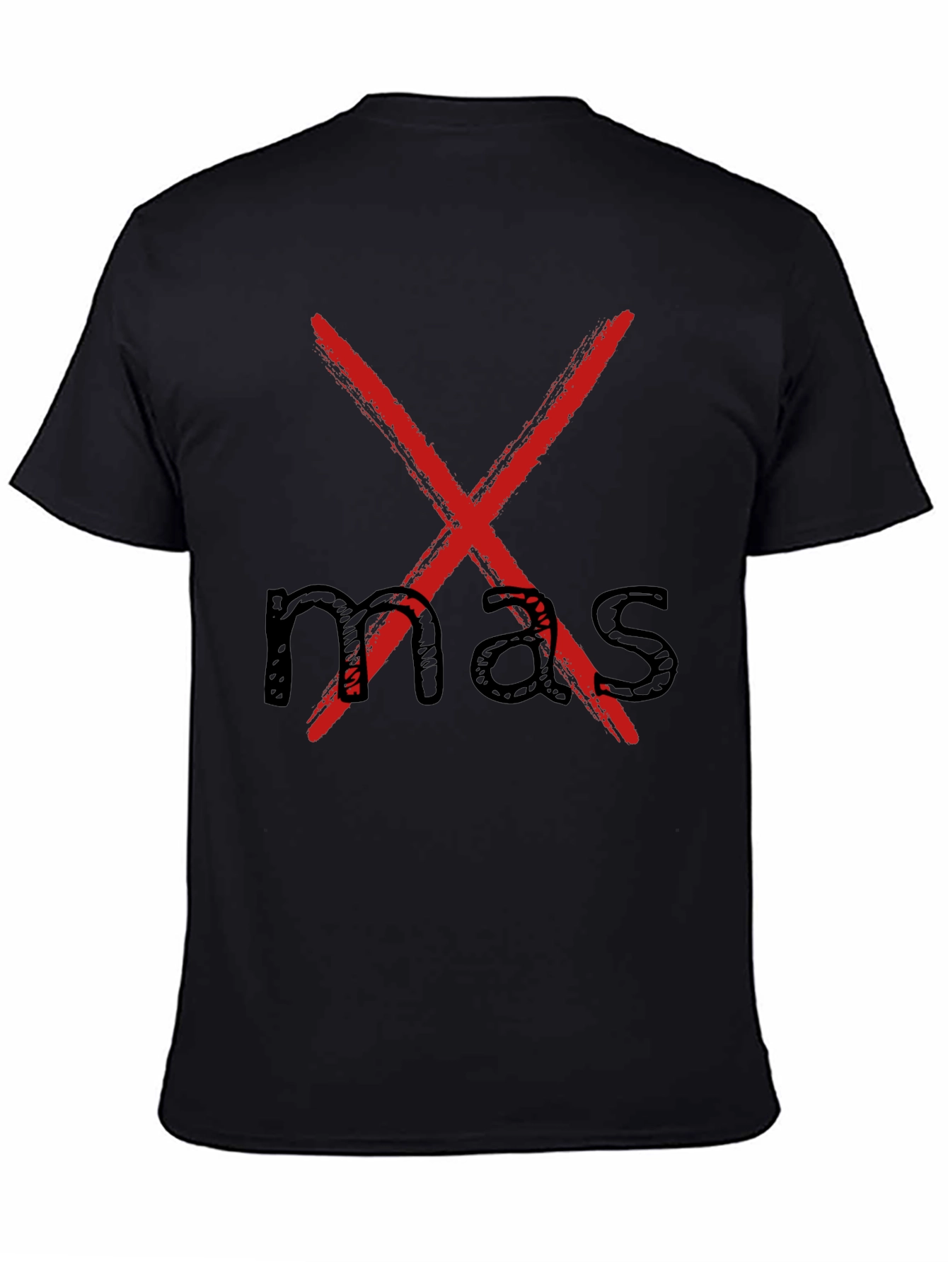 Black Red X Over 'Mas' Graphic T-Shirt - Casual Menswear view 4