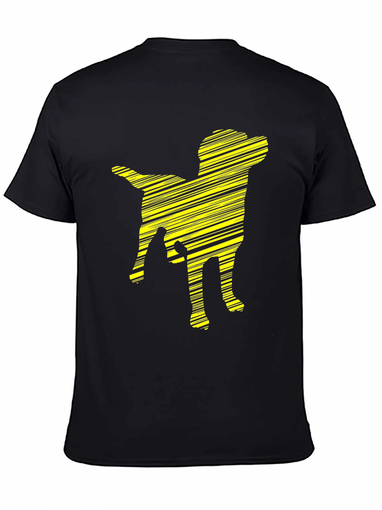 Black Dog Graphic Tee - Black Cotton Blend Casual Shirt view 4