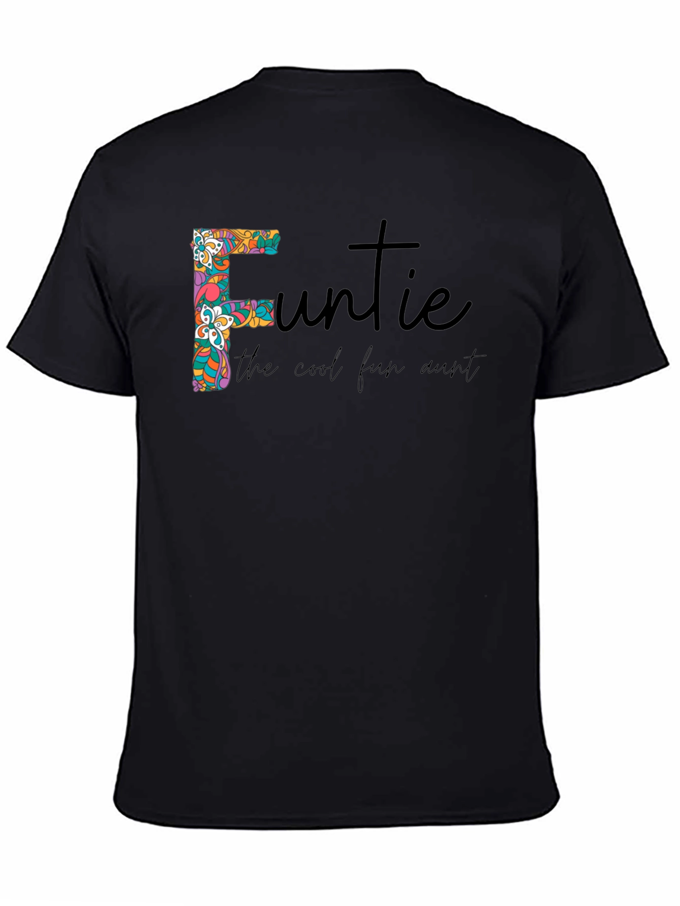 Black Fun Auntie Graphic Tee view 4