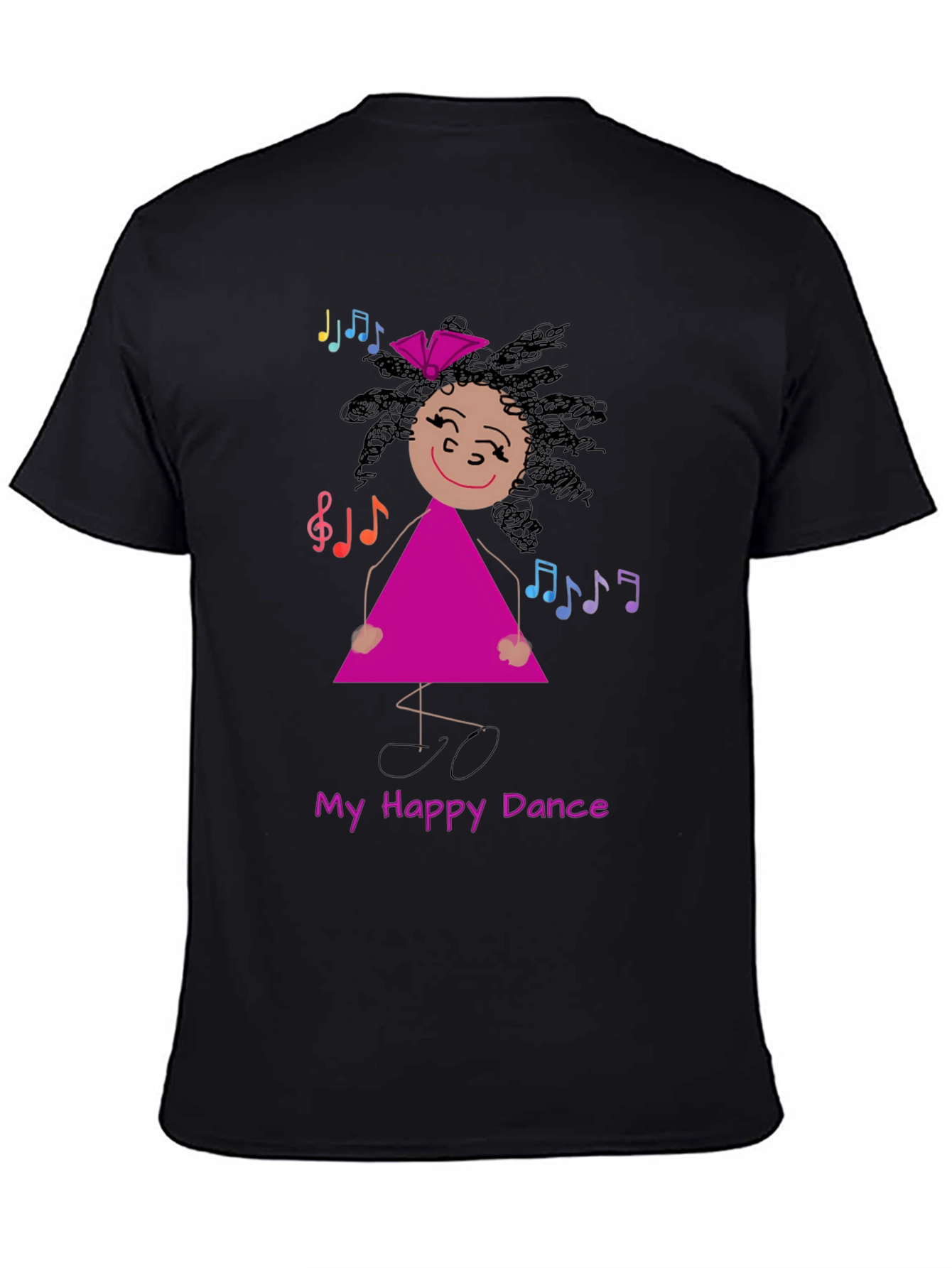 Black My Happy Dance T-Shirt view 4