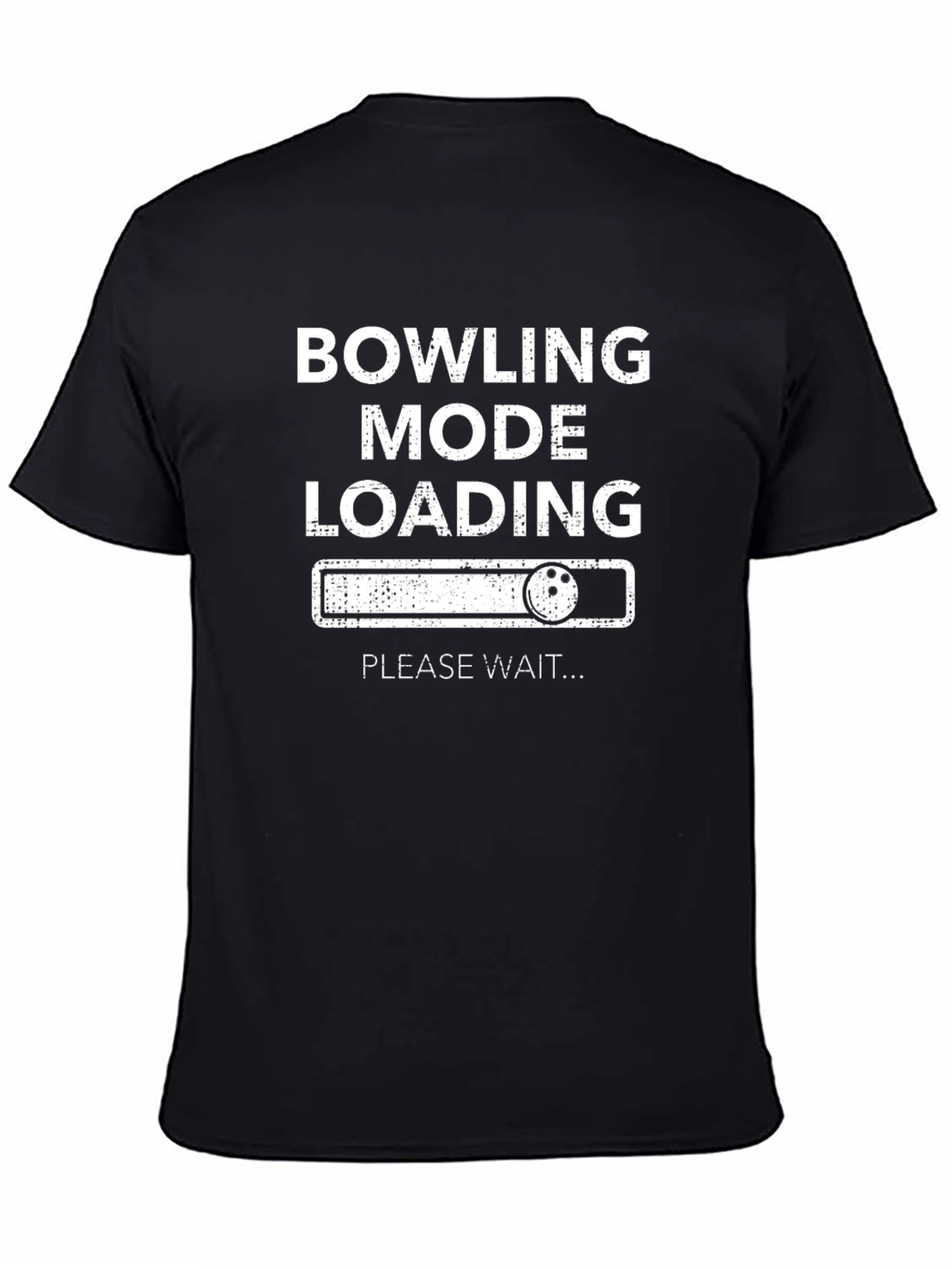 Black Bowling Mode Loading T-Shirt - Funny Bowler Tee view 4
