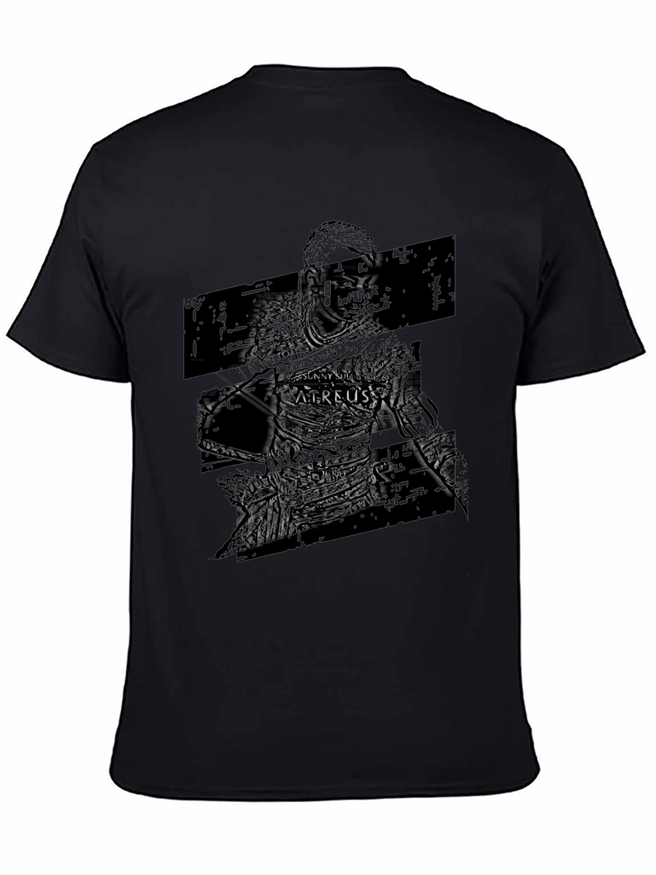 Black Graphic Print Black T-Shirt view 4