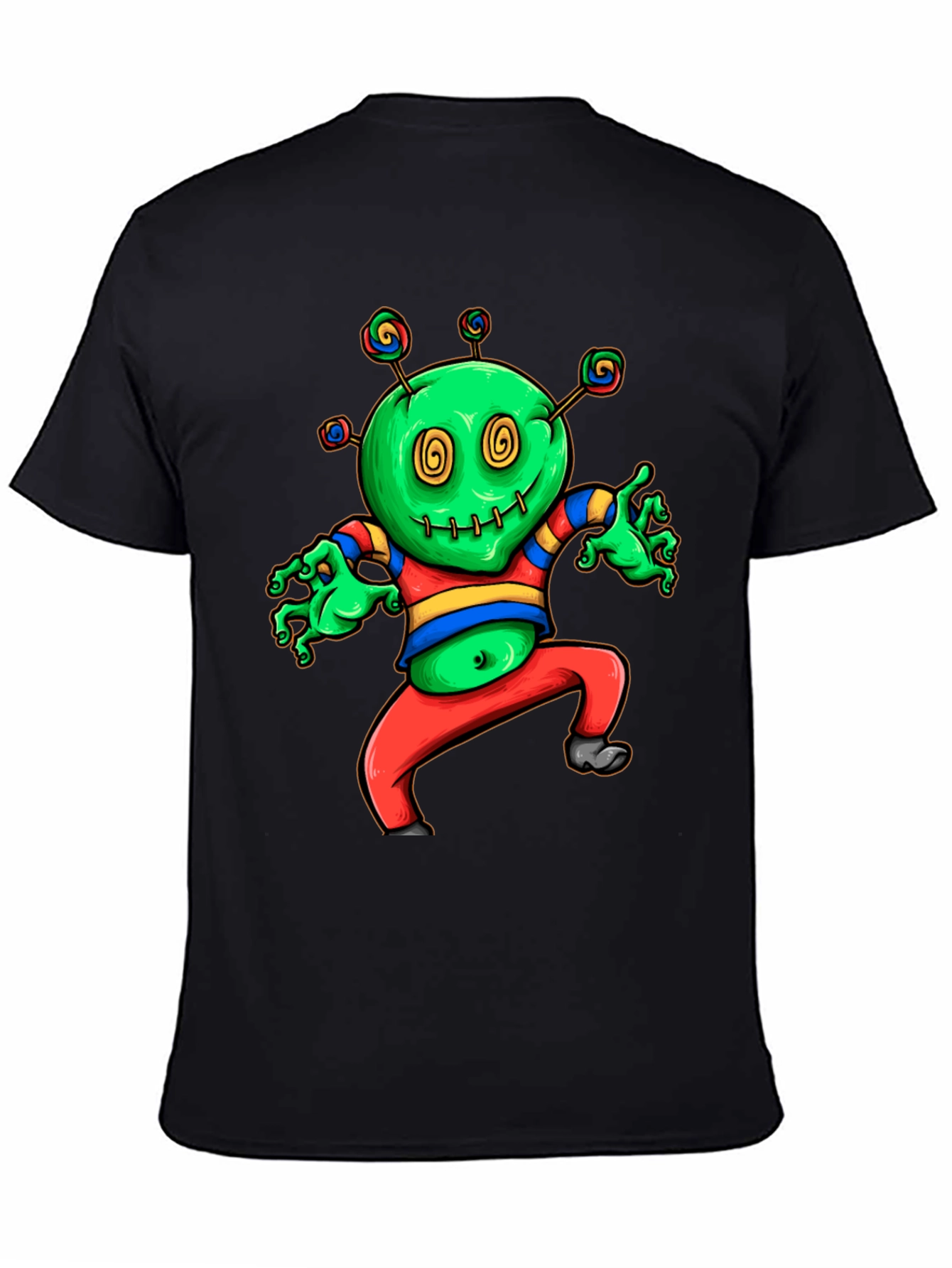 Black Funky Green Monster T-Shirt view 4