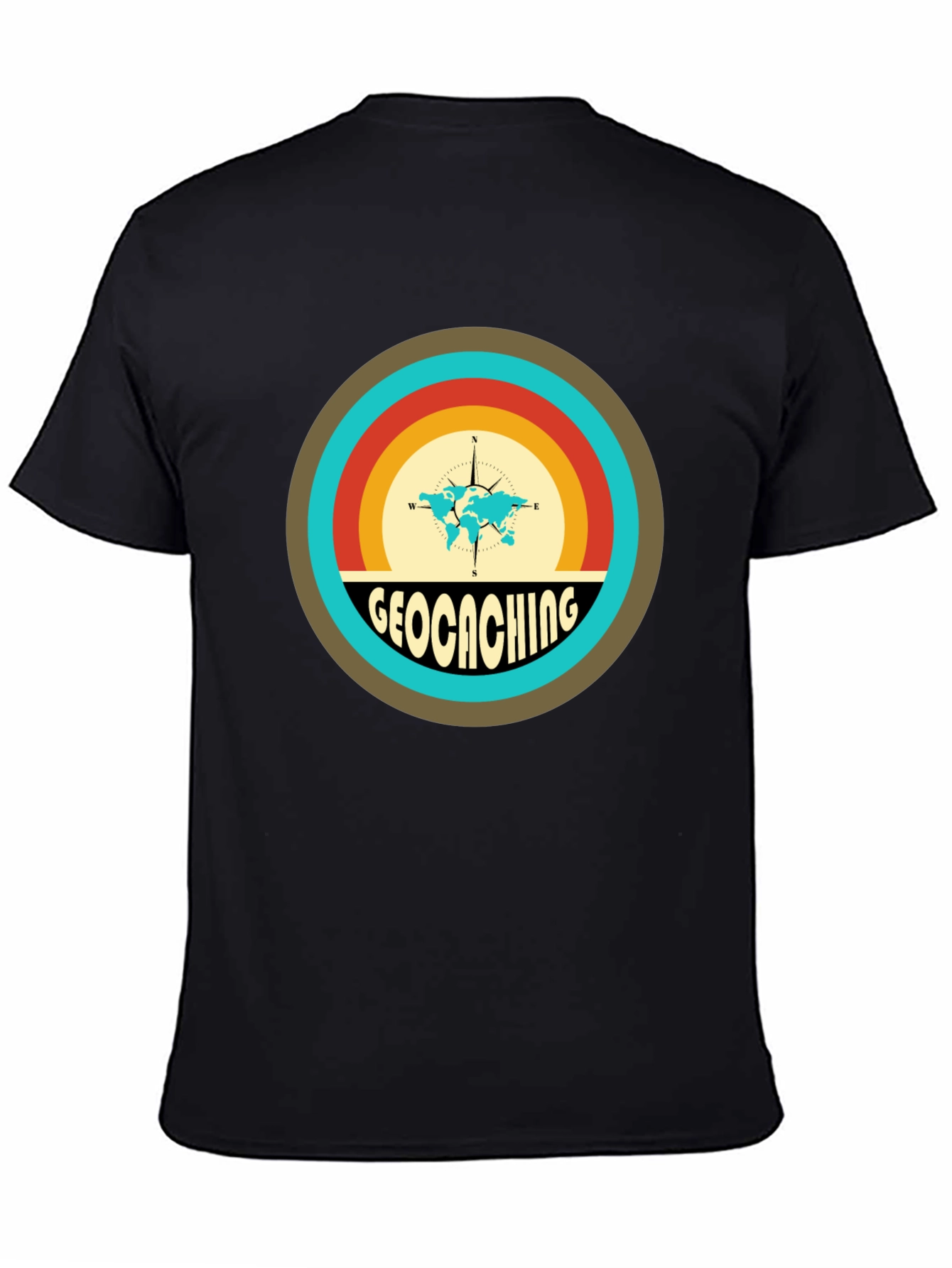 Black Geocaching Graphic Tee - Adventure Awaits! view 4