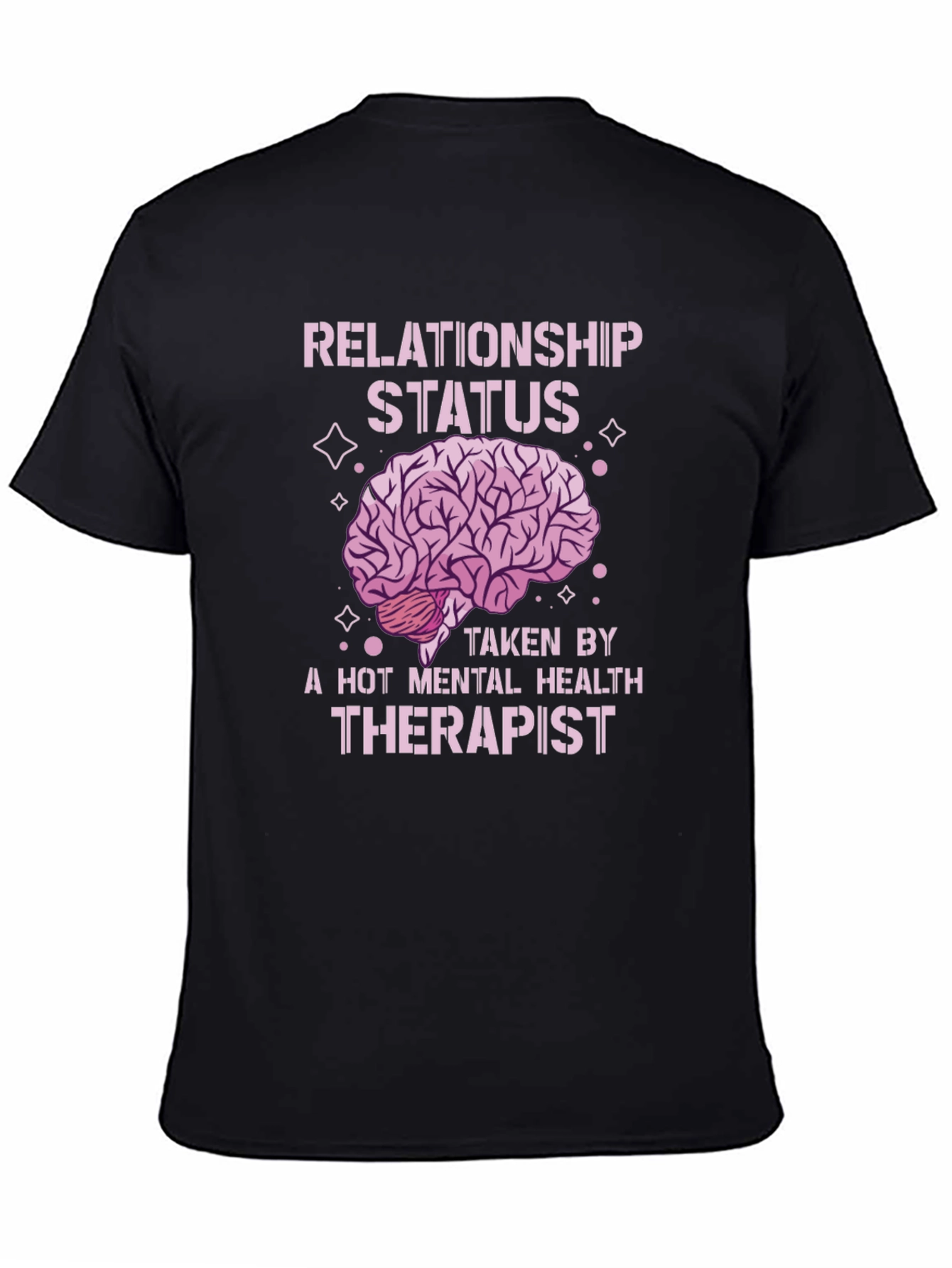 Black Relationship Status Therapist T-Shirt view 4