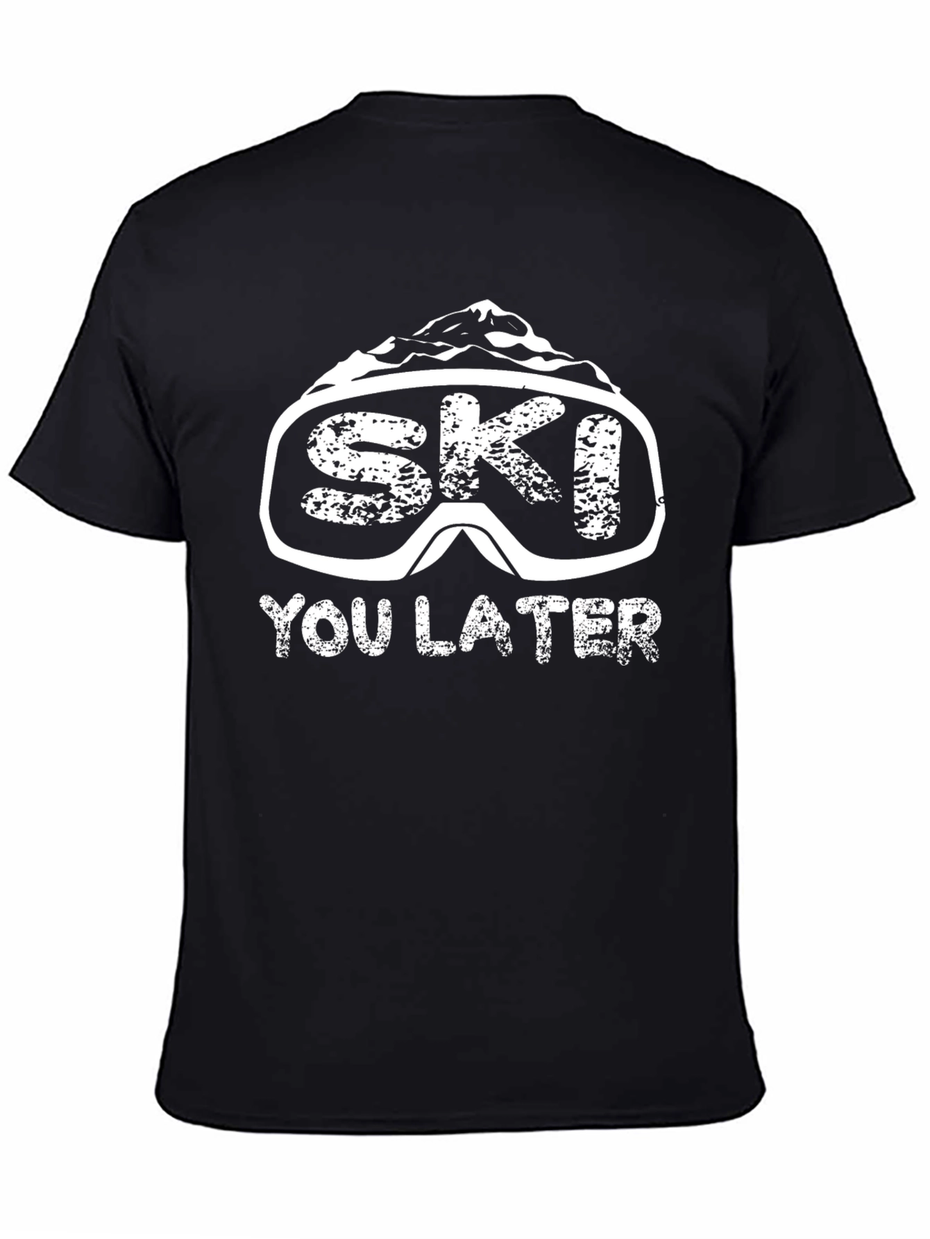 Black Ski You Later Black T-Shirt view 4