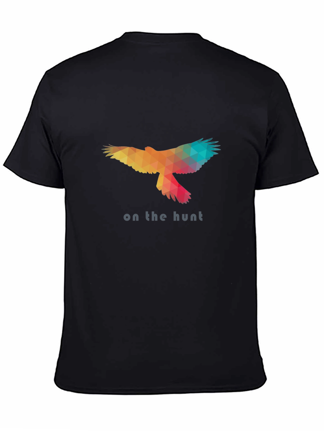 Black Geometric Bird Print Tee - On The Hunt view 4