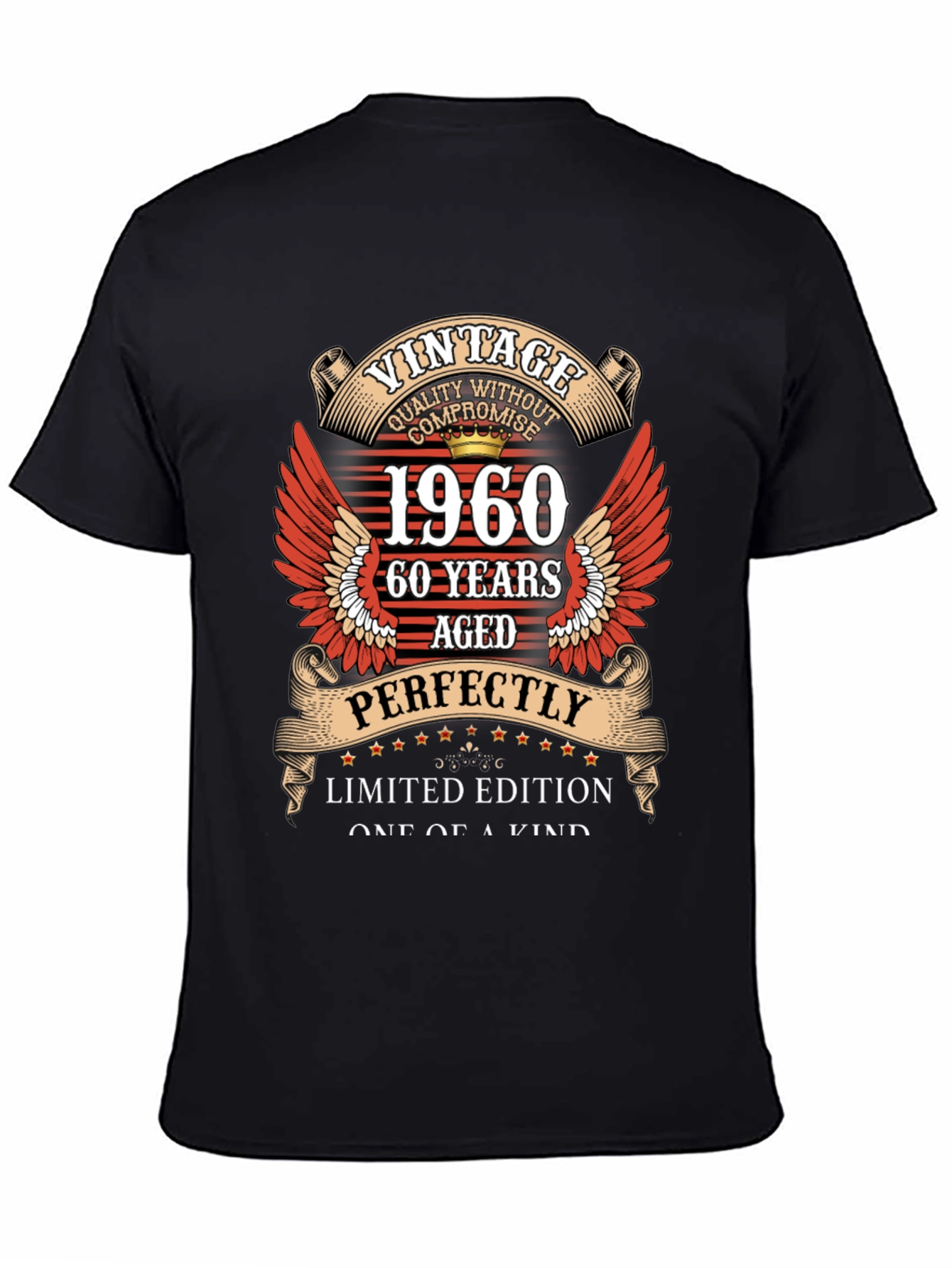 Black Vintage 1960 Limited Edition Graphic T-Shirt view 4
