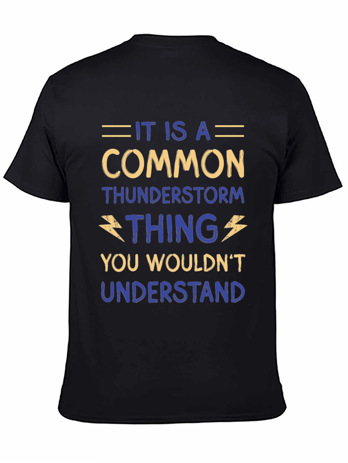 Black Common Thunderstorm Thing Men's T-Shirt view 4