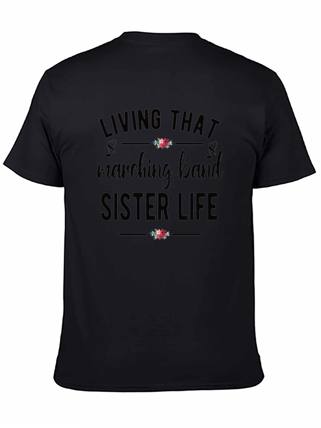 Black Marching Band Sister Life Graphic Tee view 4