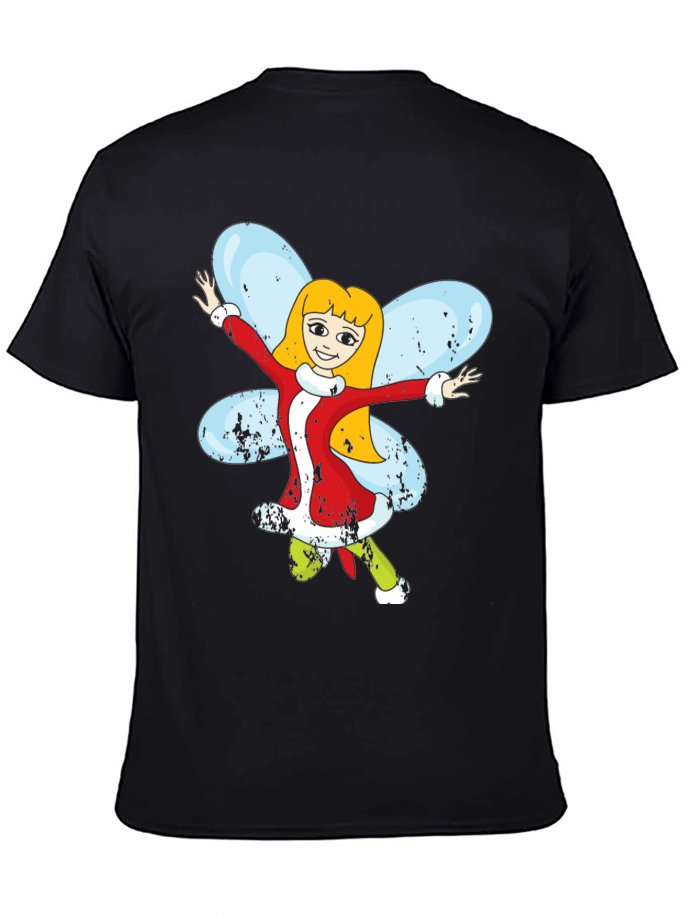 Black Fairy Graphic Black T-Shirt view 4